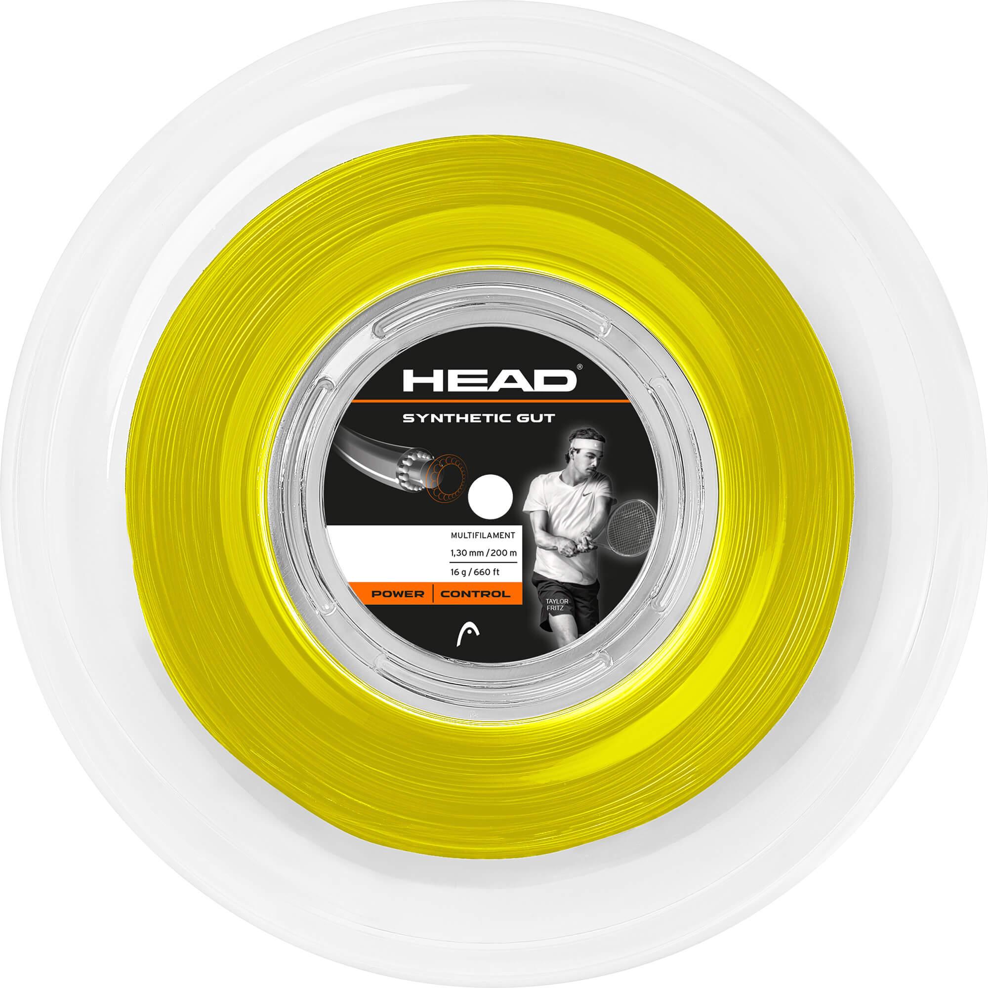 Head Synthetic Gut 200m Tennis String Reel Yellow