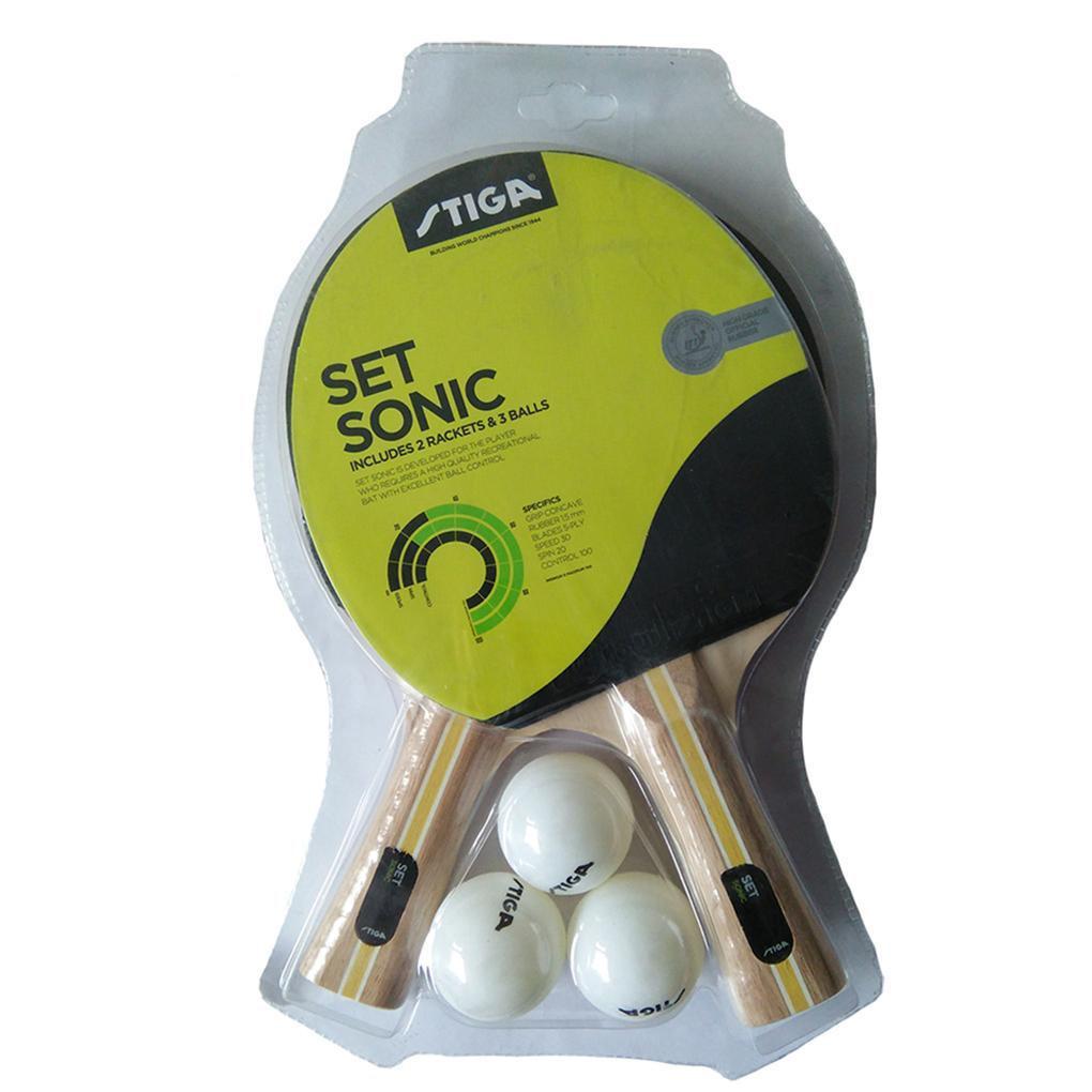 Stiga Sonic 2 Player Table Tennis Bat Set