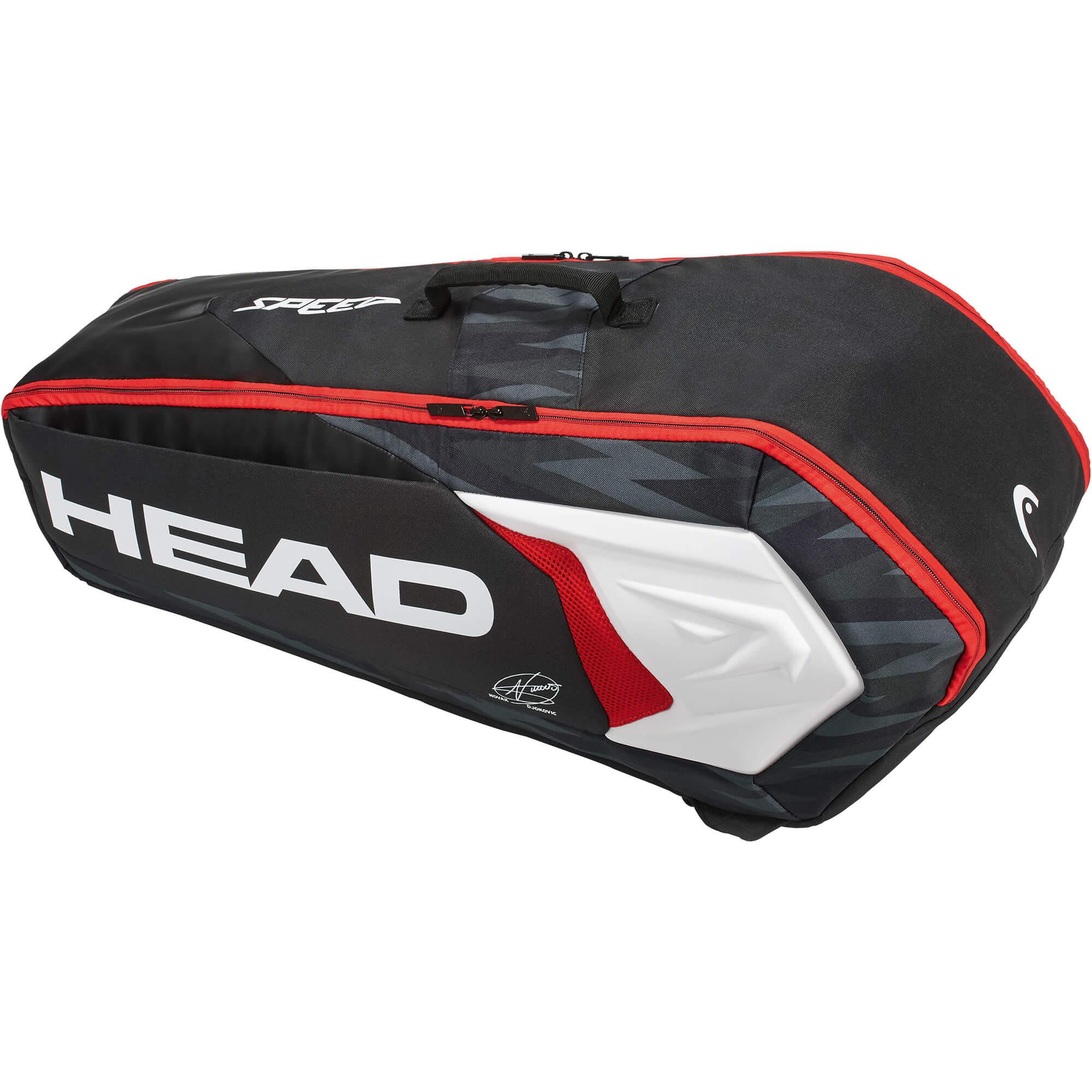 Head Djokovic Combi 6 Racket Bag Black White 