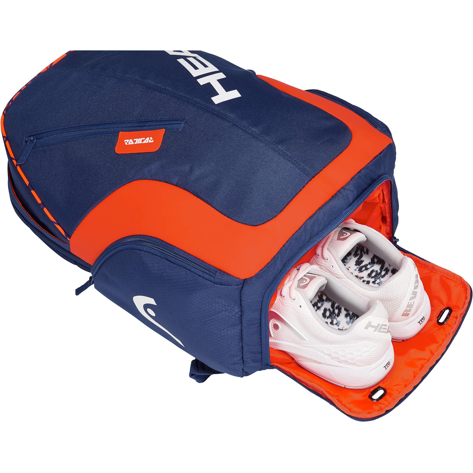 HEAD Radical Rebel Tennis Backpack Navy Blue/Orange 