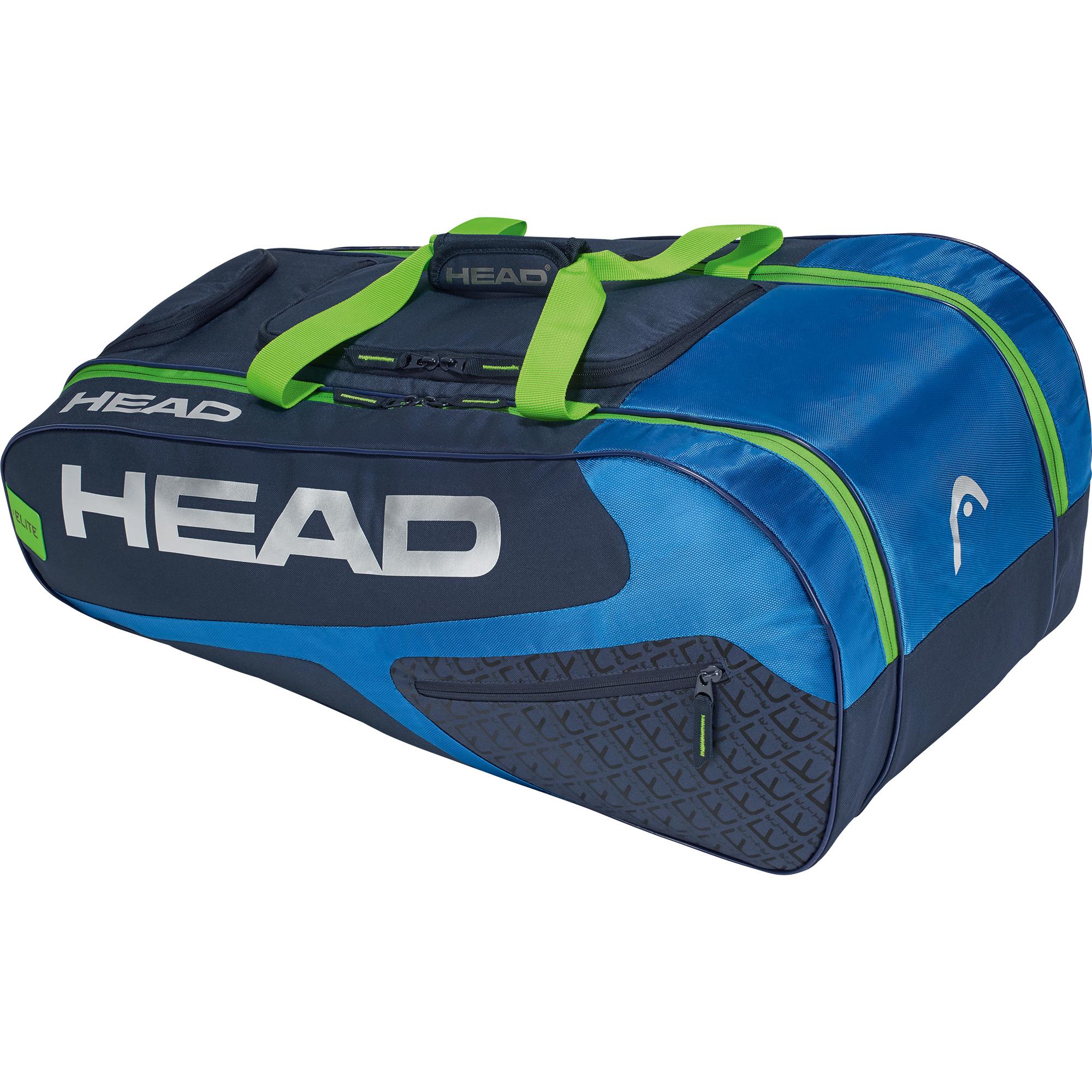 Head Elite All Court Racket Bag Blue/Green