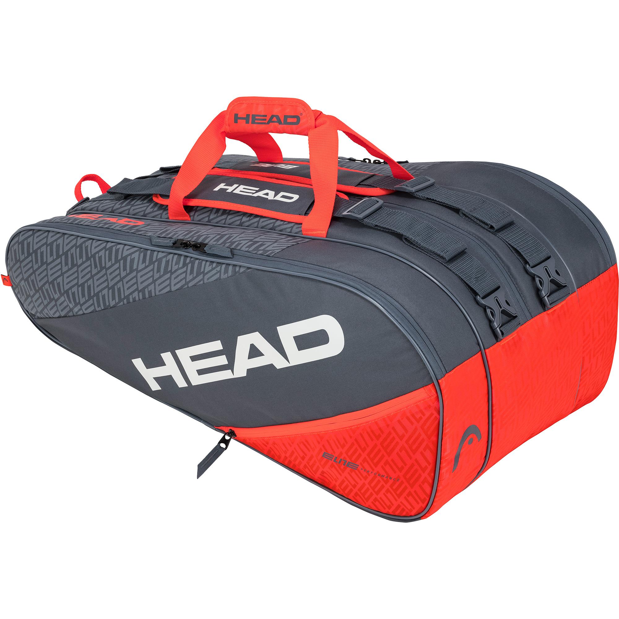 Head Elite 12 Racket Bag Grey/Orange