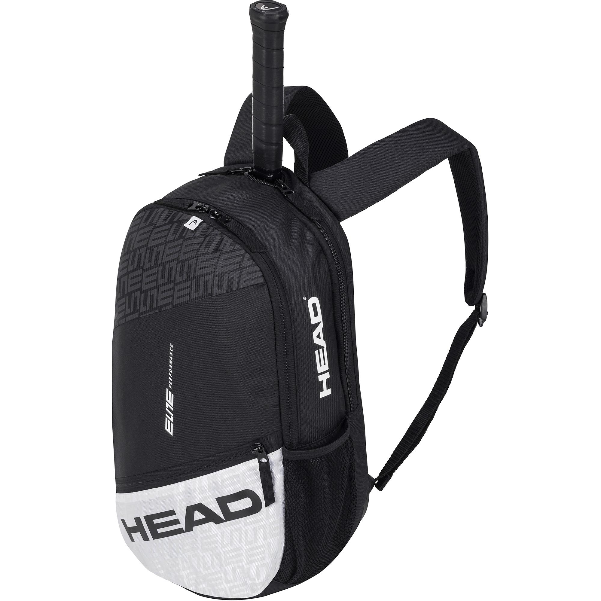 Head Elite Backpack - Black/White - Tennisnuts.com