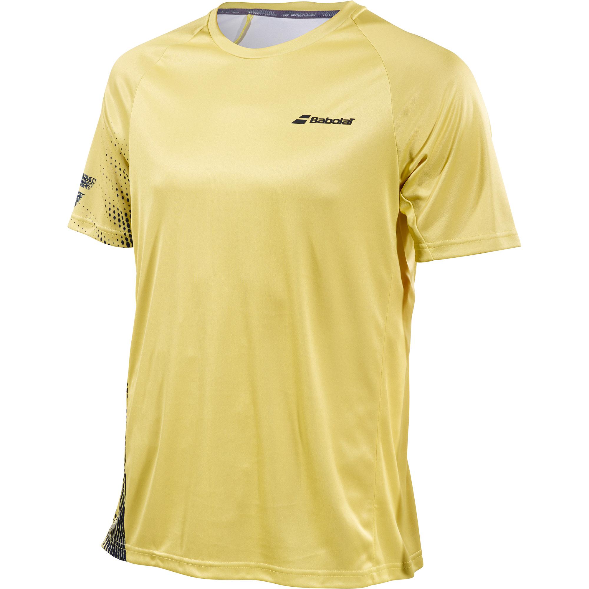 Babolat Mens Performance Crew Neck Tee Dark Yellow/Black