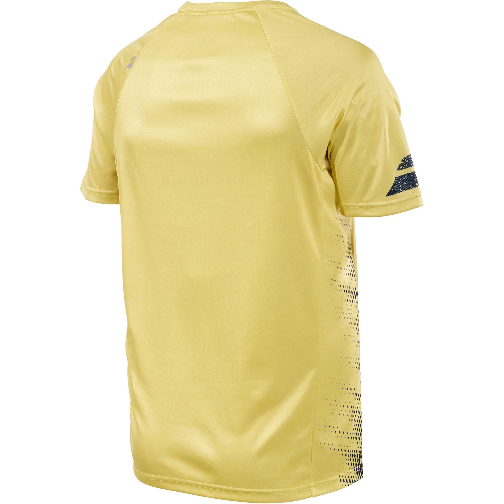 Babolat Mens Performance Crew Neck Tee Dark Yellow/Black