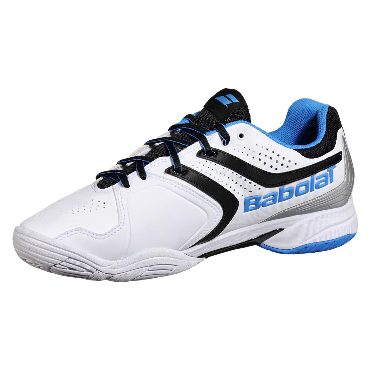 Babolat Mens Drive 3 All Court Tennis Shoes - White/Blue ...