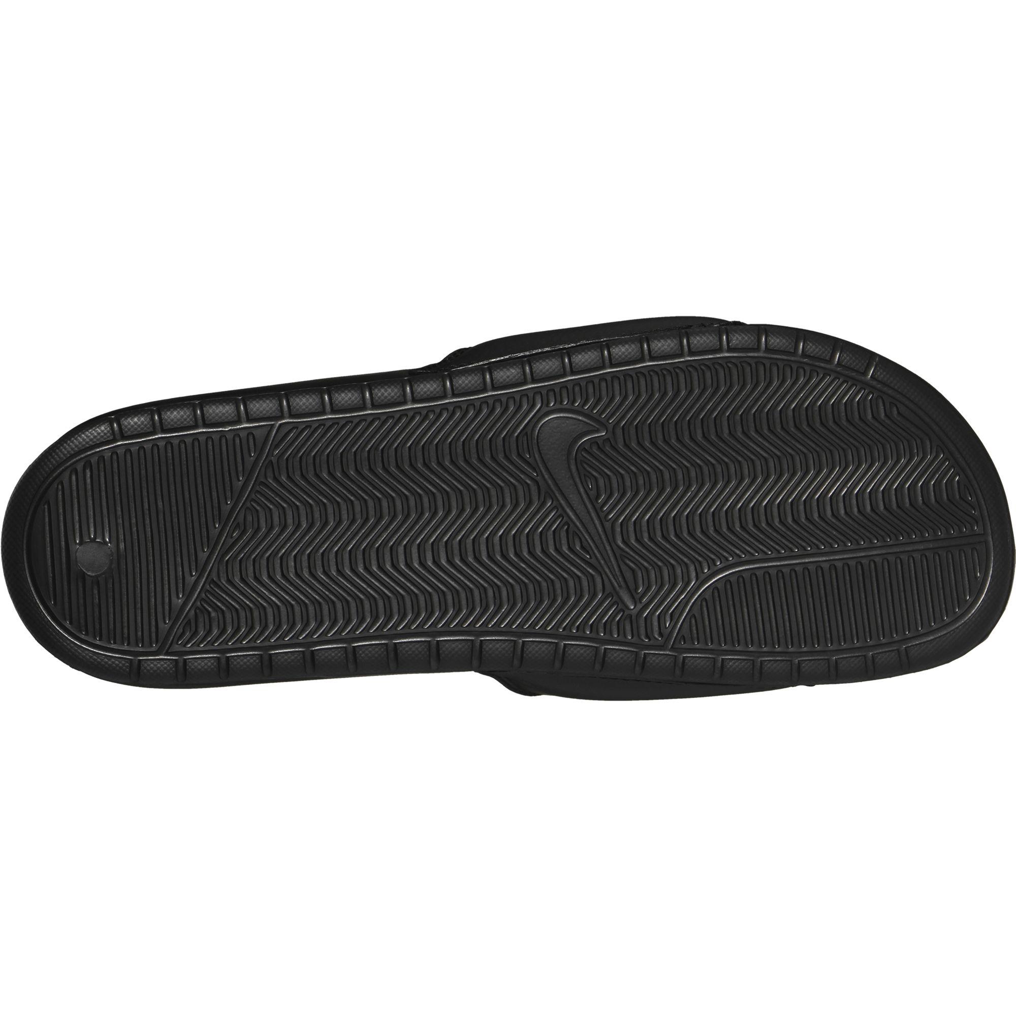 Nike Benassi Swoosh Flip Flops - Black - Tennisnuts.com