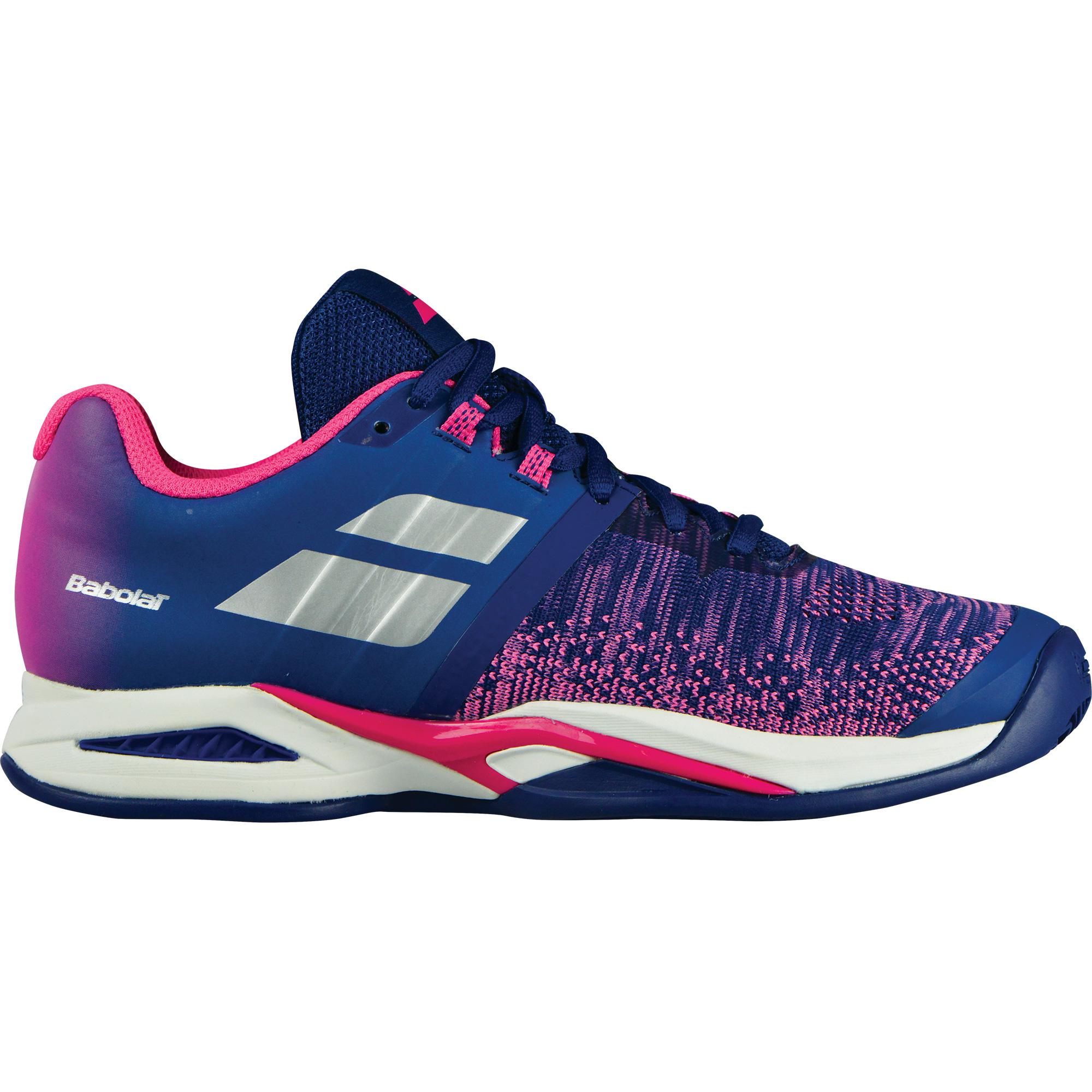 Babolat Womens Propulse Blast Clay Tennis Shoes Blue/Pink