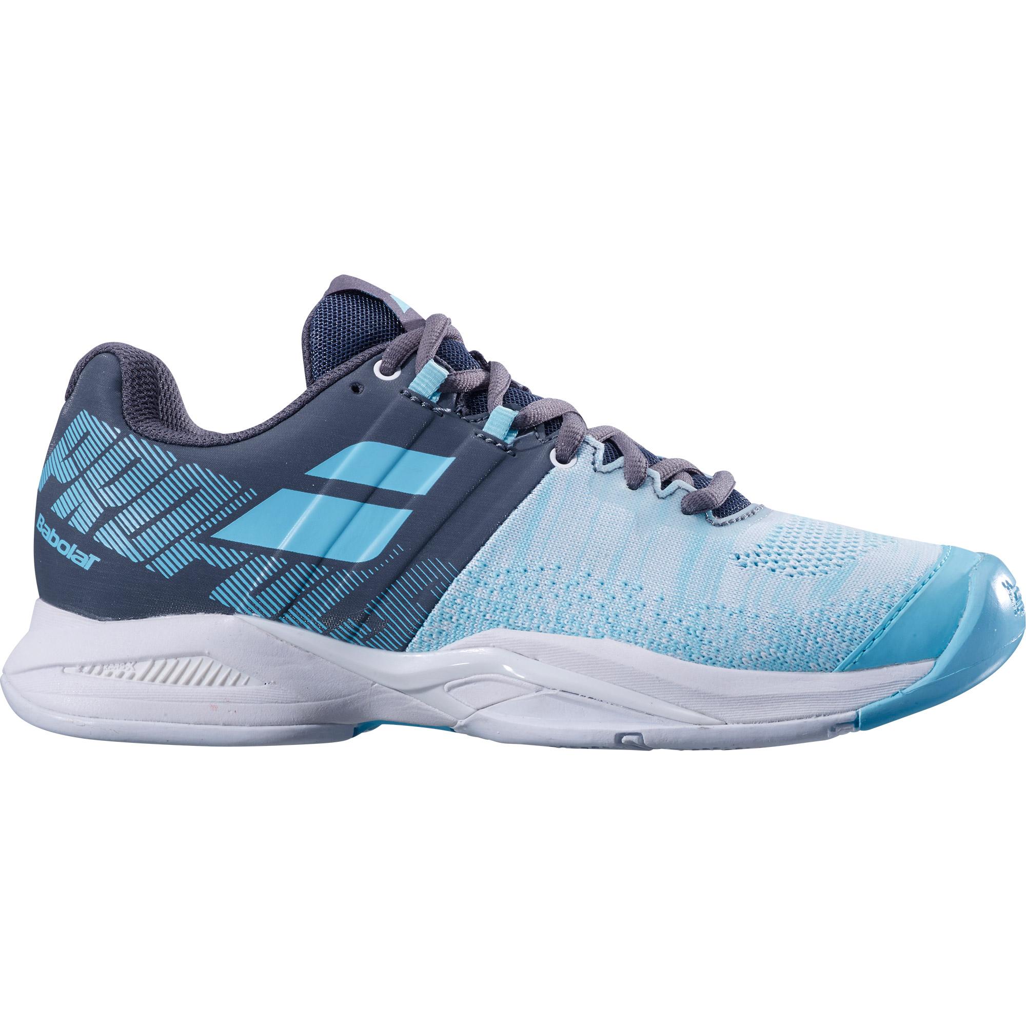 Babolat Womens Propulse Blast Tennis Shoes Grey/Blue Radiance