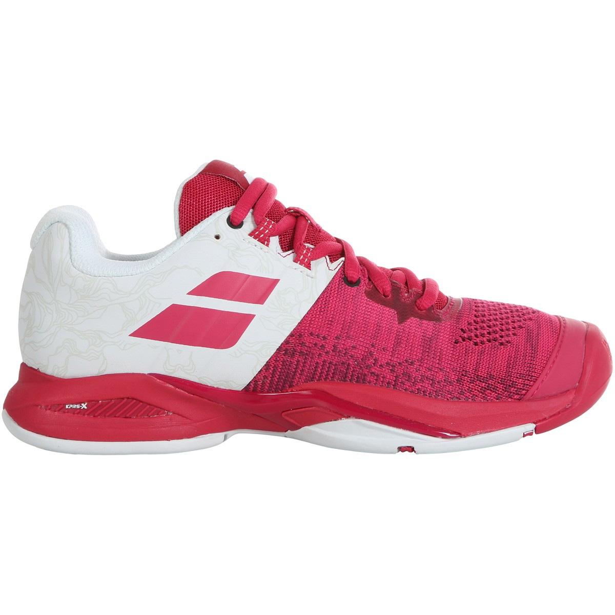 Babolat Womens Propulse Blast Tennis Shoes - White/Vivacious Red ...