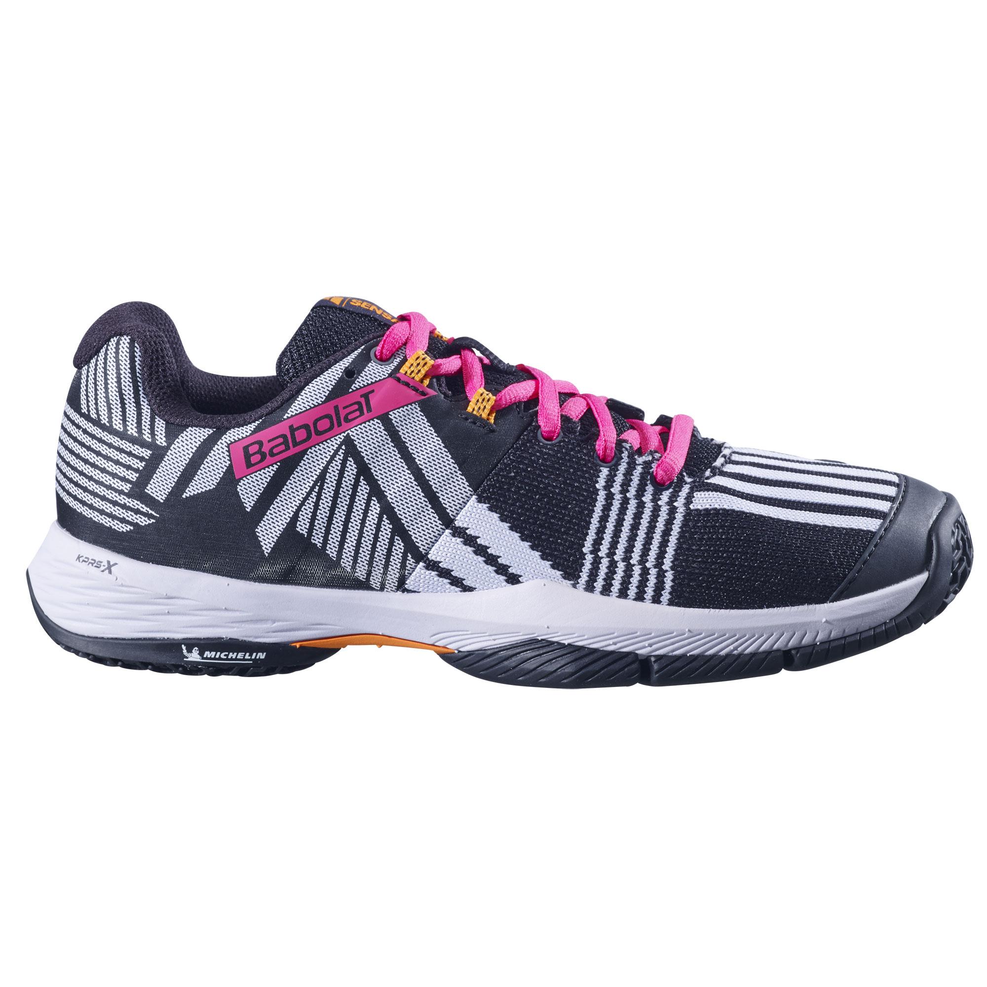 Babolat Womens Sensa Padel Tennis Shoes Black/Roseberry