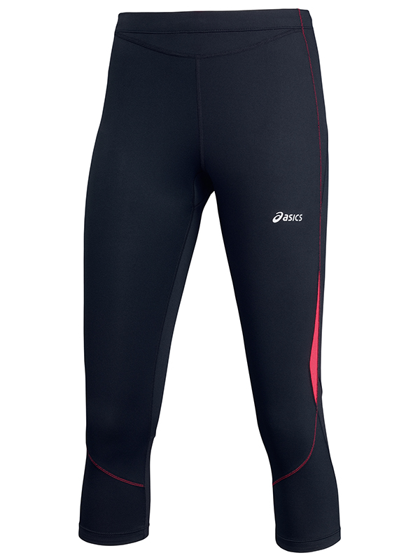Asics Womens Knee Length Tights Performance Black/Diva Pink