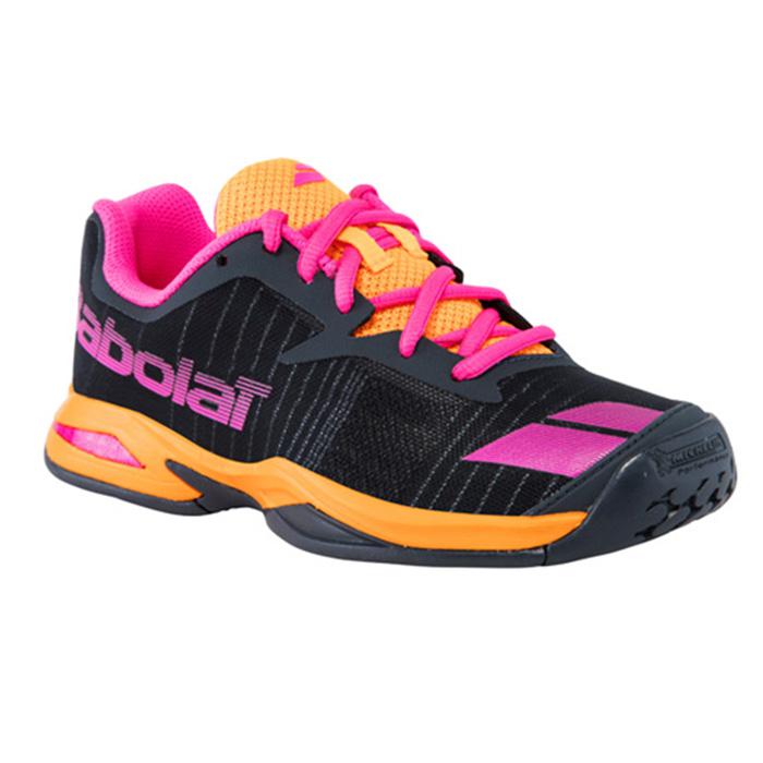 Babolat Kids Jet Tennis Shoes Grey/Orange/Pink
