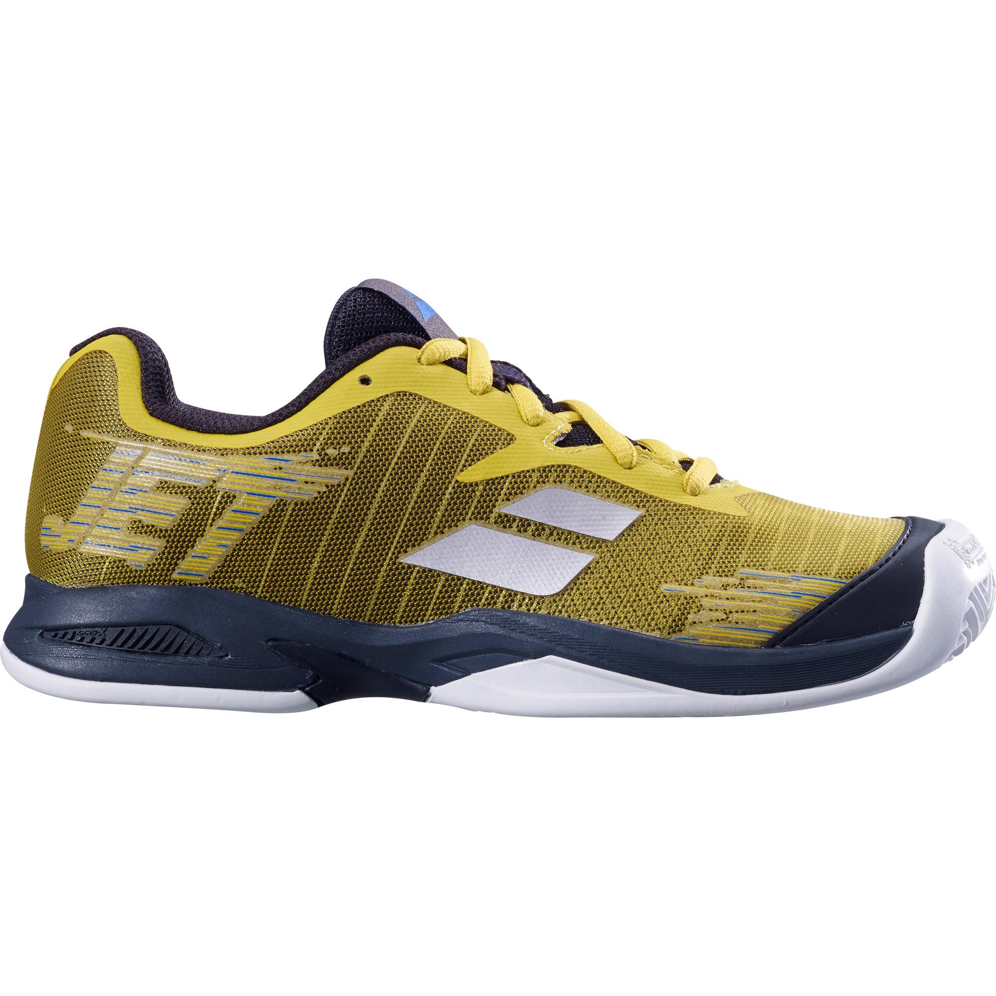 Babolat Kids Jet Clay Court Tennis Shoes - Dark Yellow/Black ...