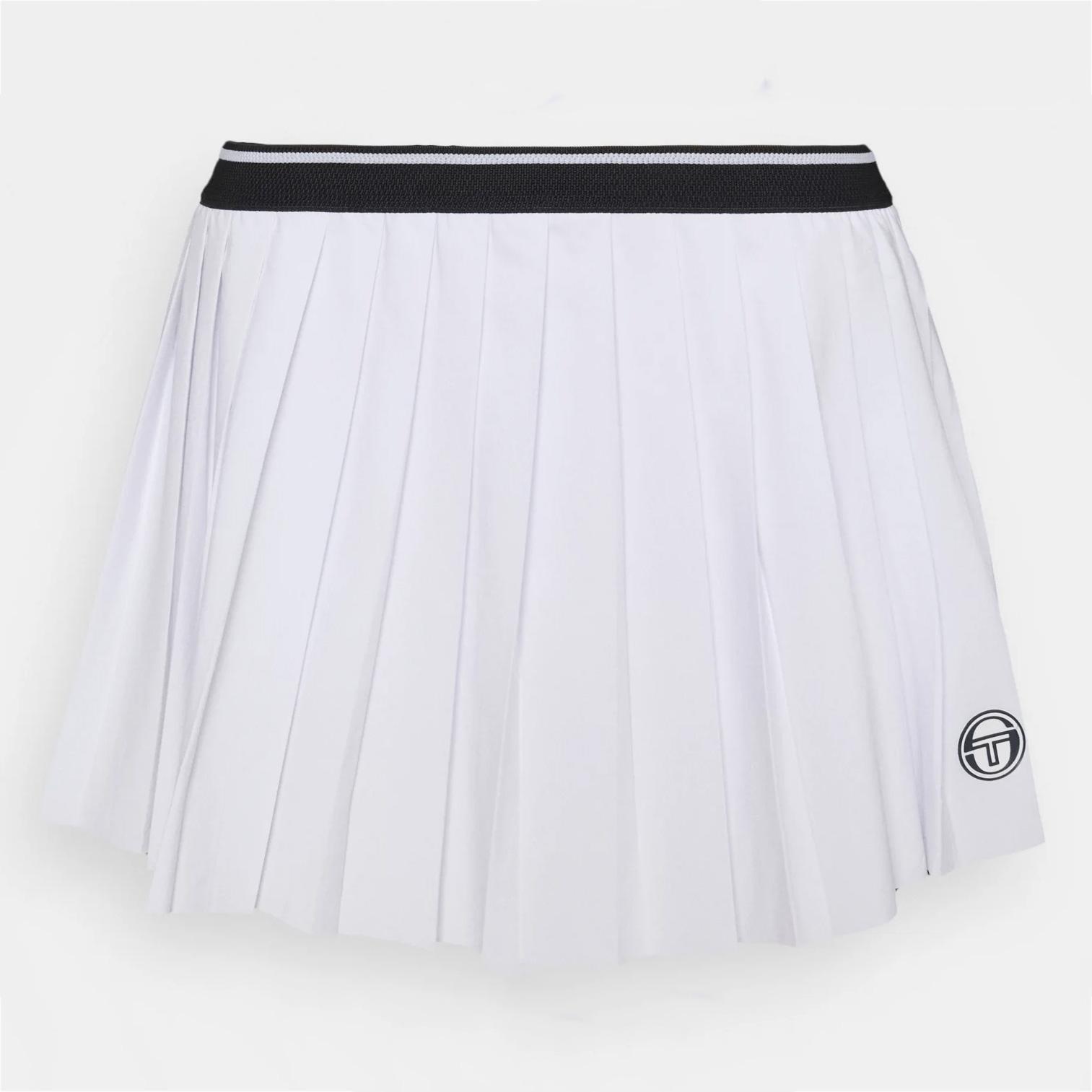 Sergio Tacchini Womens Game Tennis Skirt Blanc/Sky