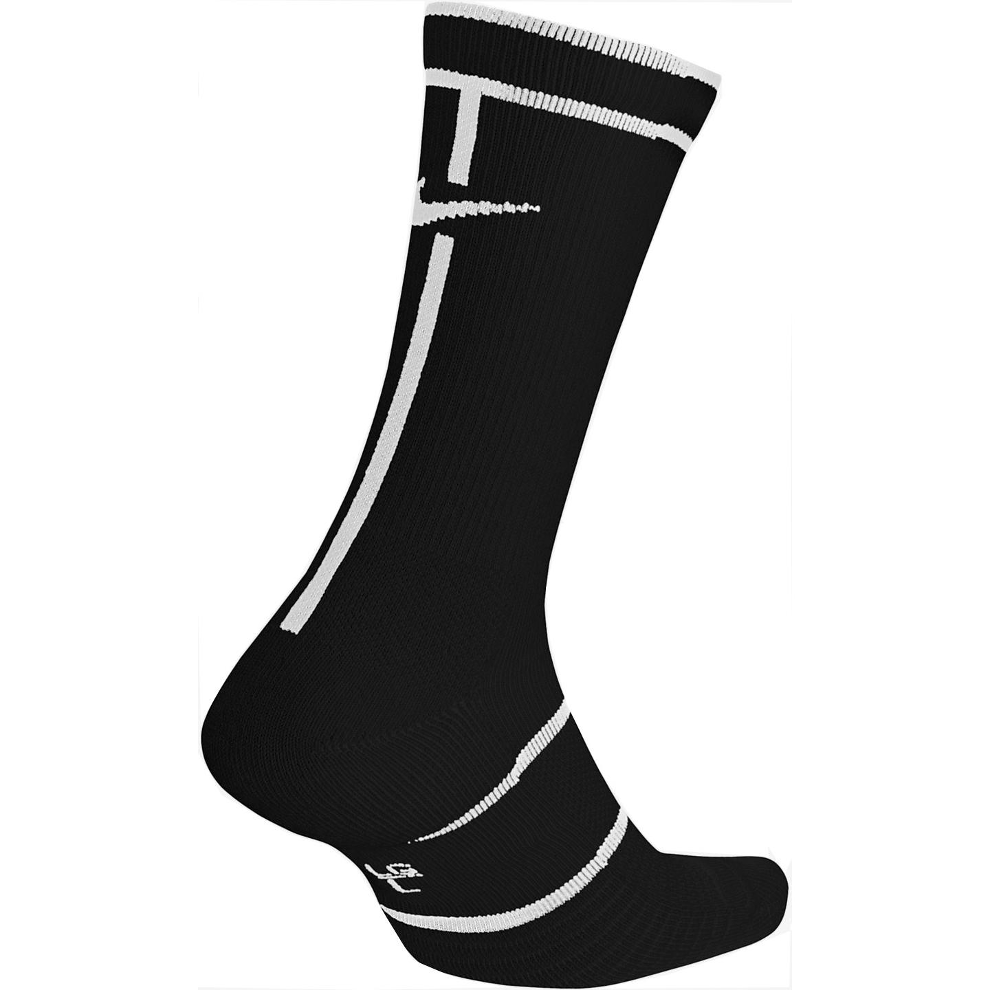 Nike Essential Crew Socks (1 Pair) - Black/White - Tennisnuts.com