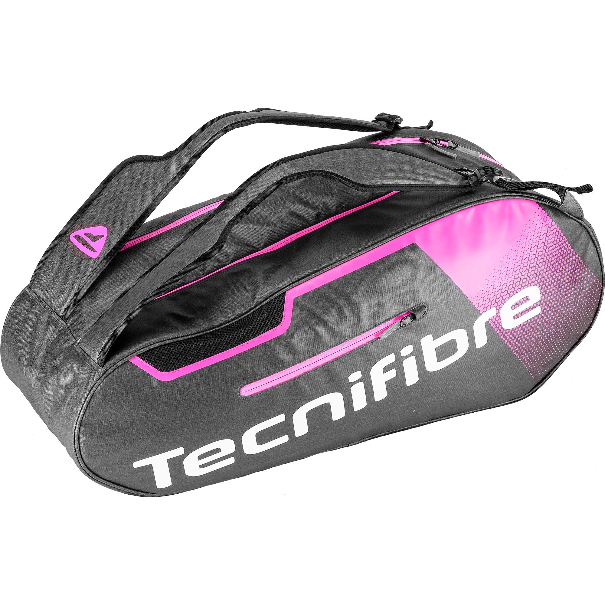 Tecnifibre Womens Endurance 6 Racket Bag Black/Pink