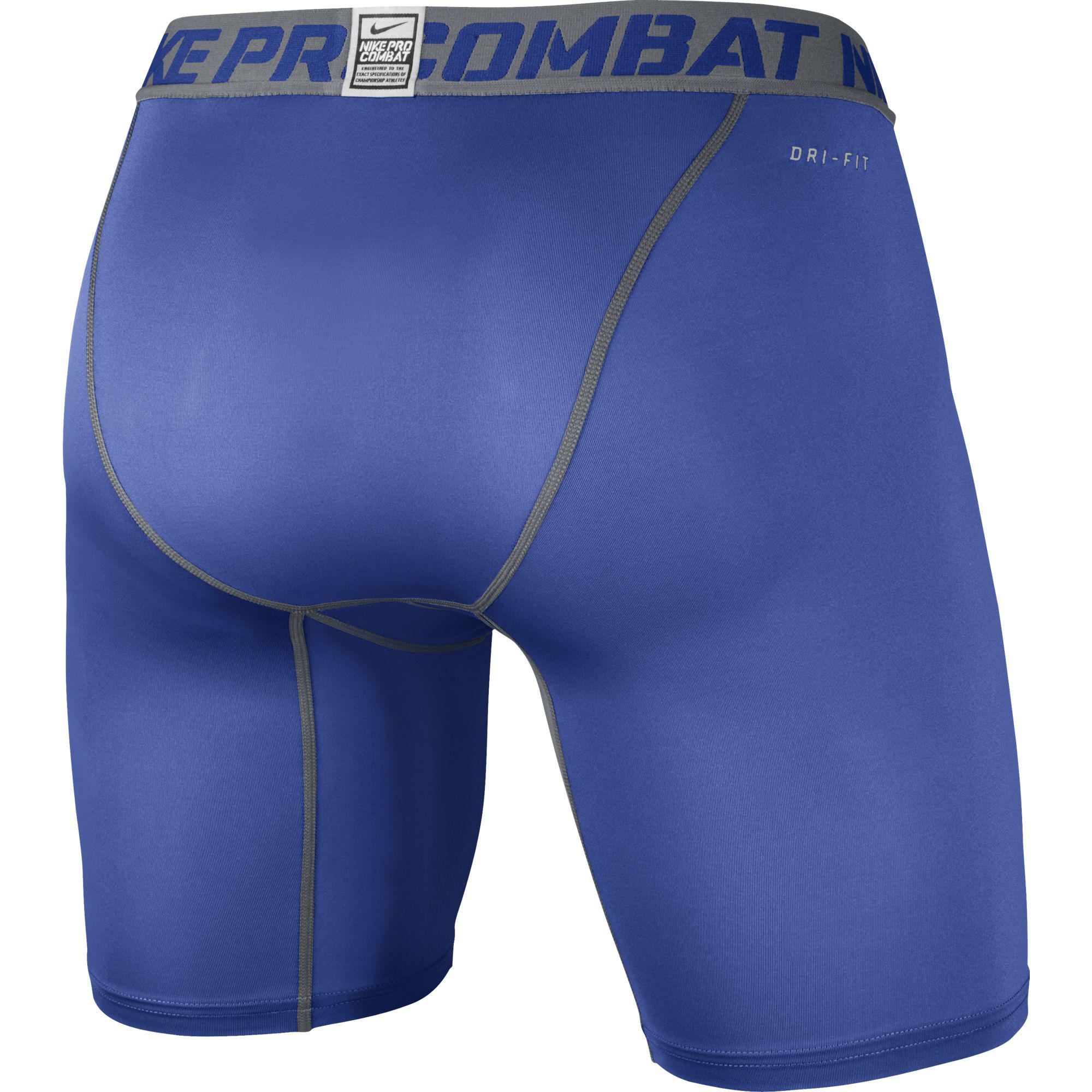royal blue nike pro shorts