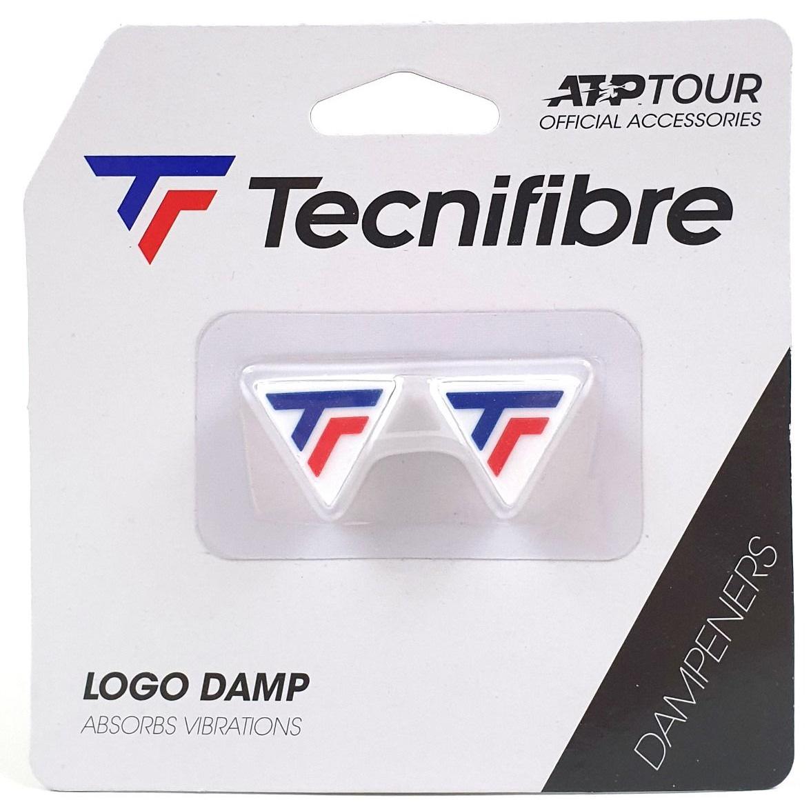 Tecnifibre Logo Dampener (Pack of 2) White