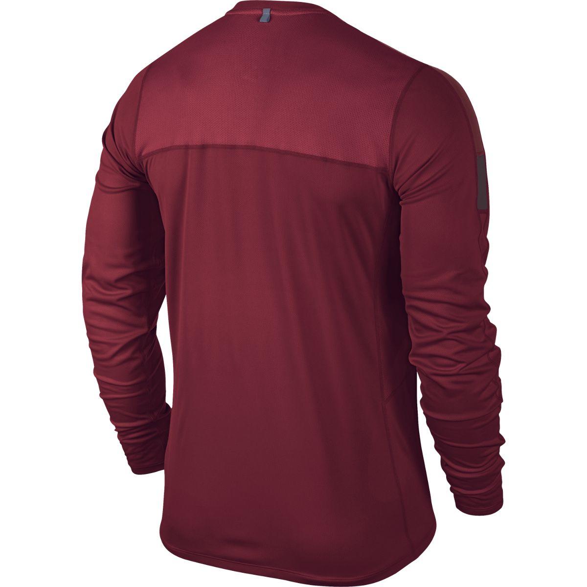 Nike Mens Racer Long Sleeve Shirt - Gym Red - Tennisnuts.com