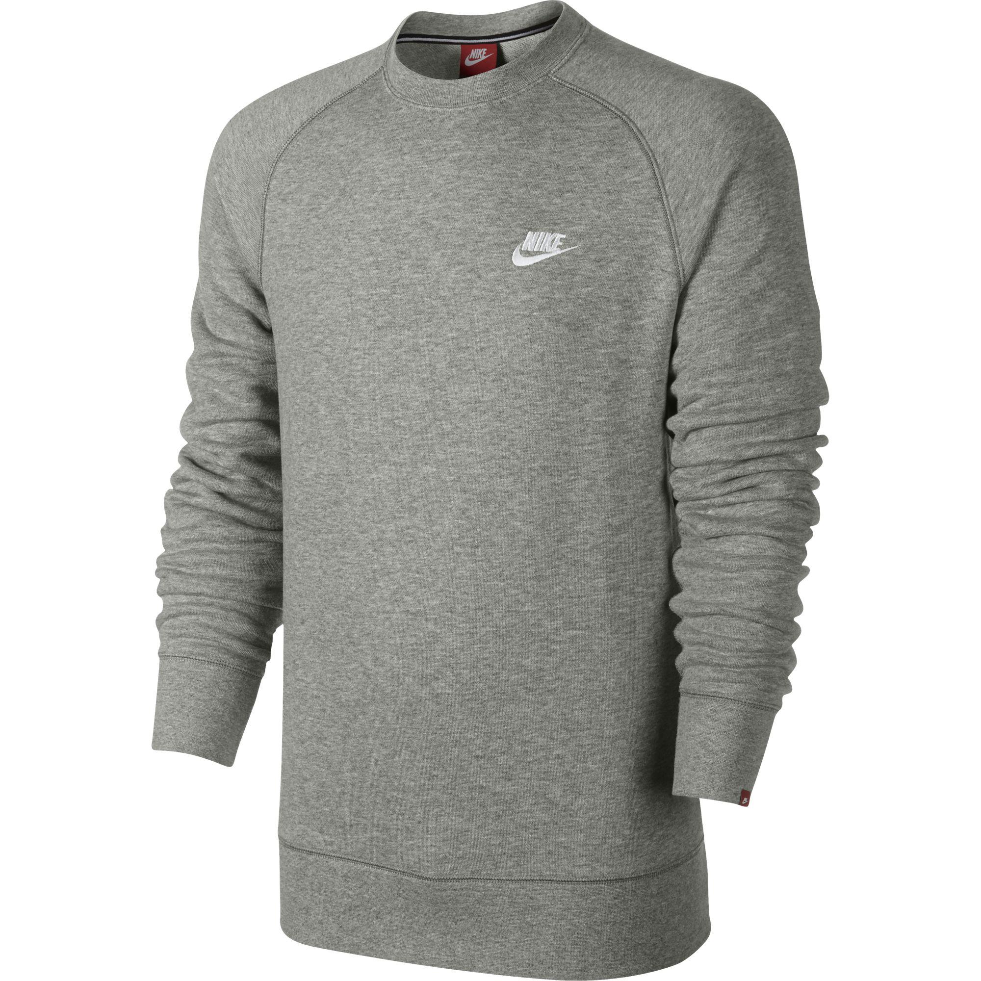 Nike Mens AW77 French Terry Sweatshirt - Dark Grey Heather - Tennisnuts.com
