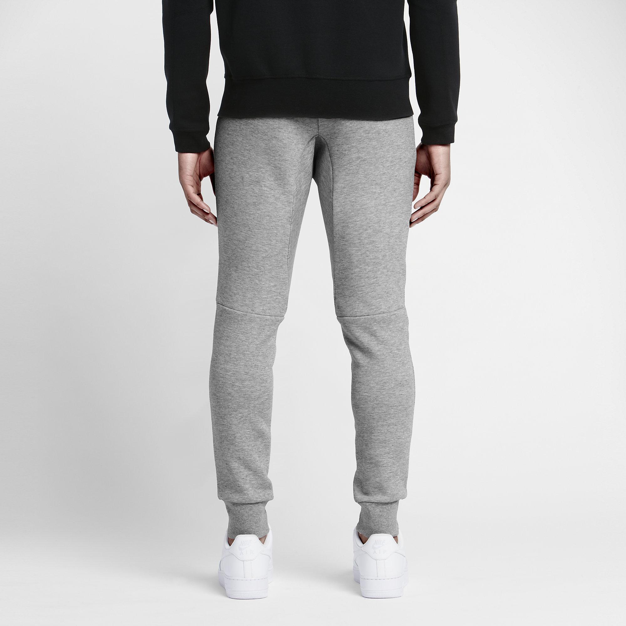 Nike Mens Tech Fleece Pants - Dark Grey Heather/Black - Tennisnuts.com