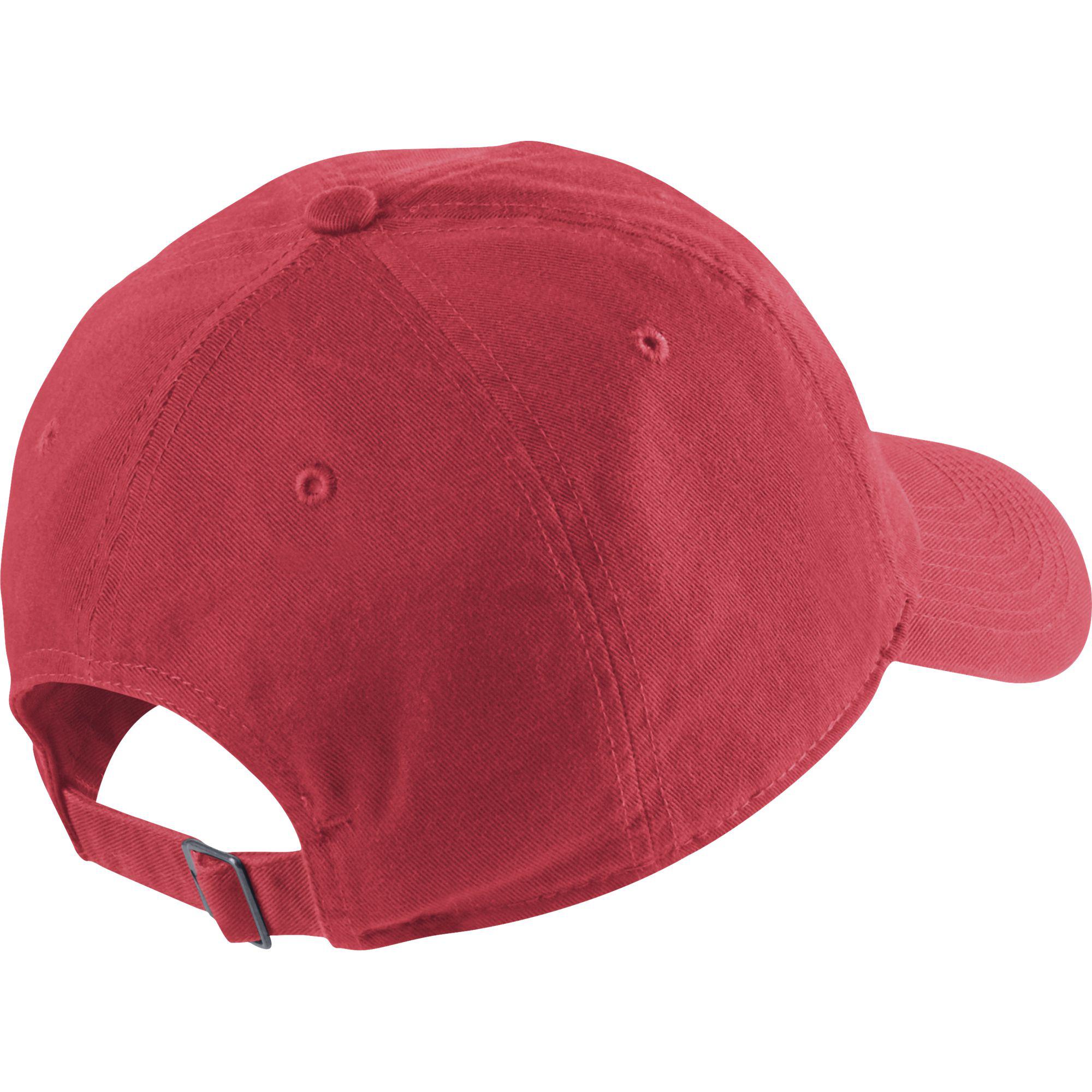 red nike swoosh cap