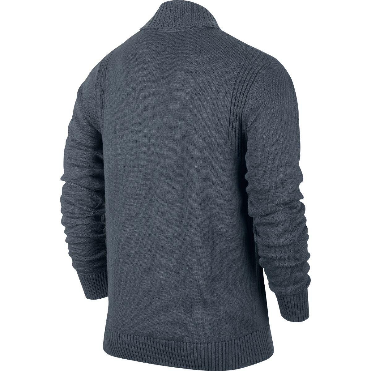 Nike Mens Full Zip Sweater - Dark Blue - Tennisnuts.com