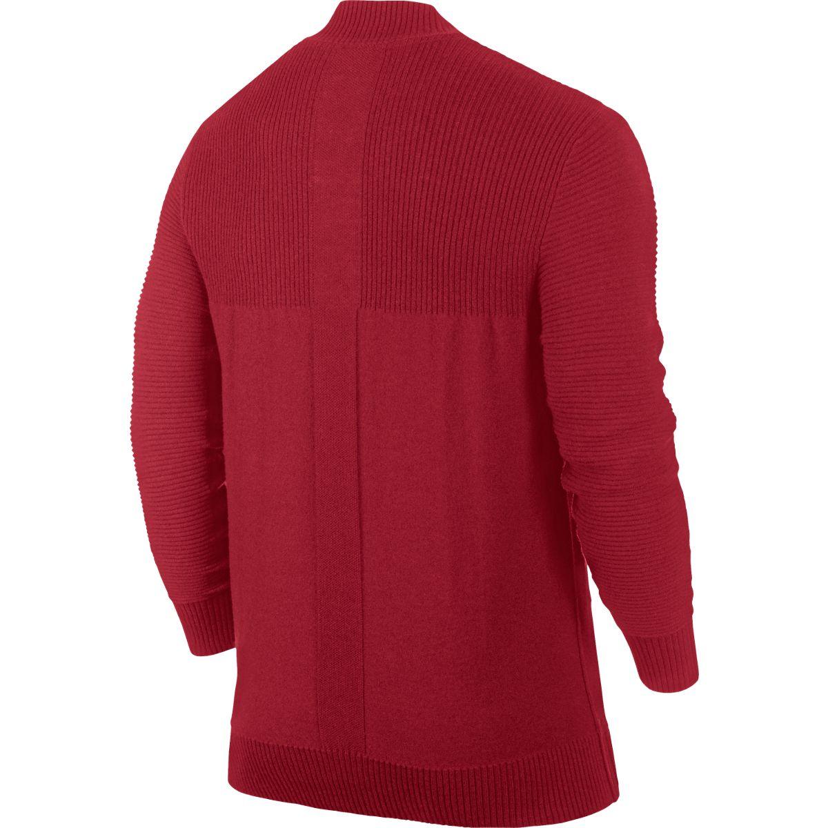 Nike Mens V-Neck Sweater - Red/Black - Tennisnuts.com
