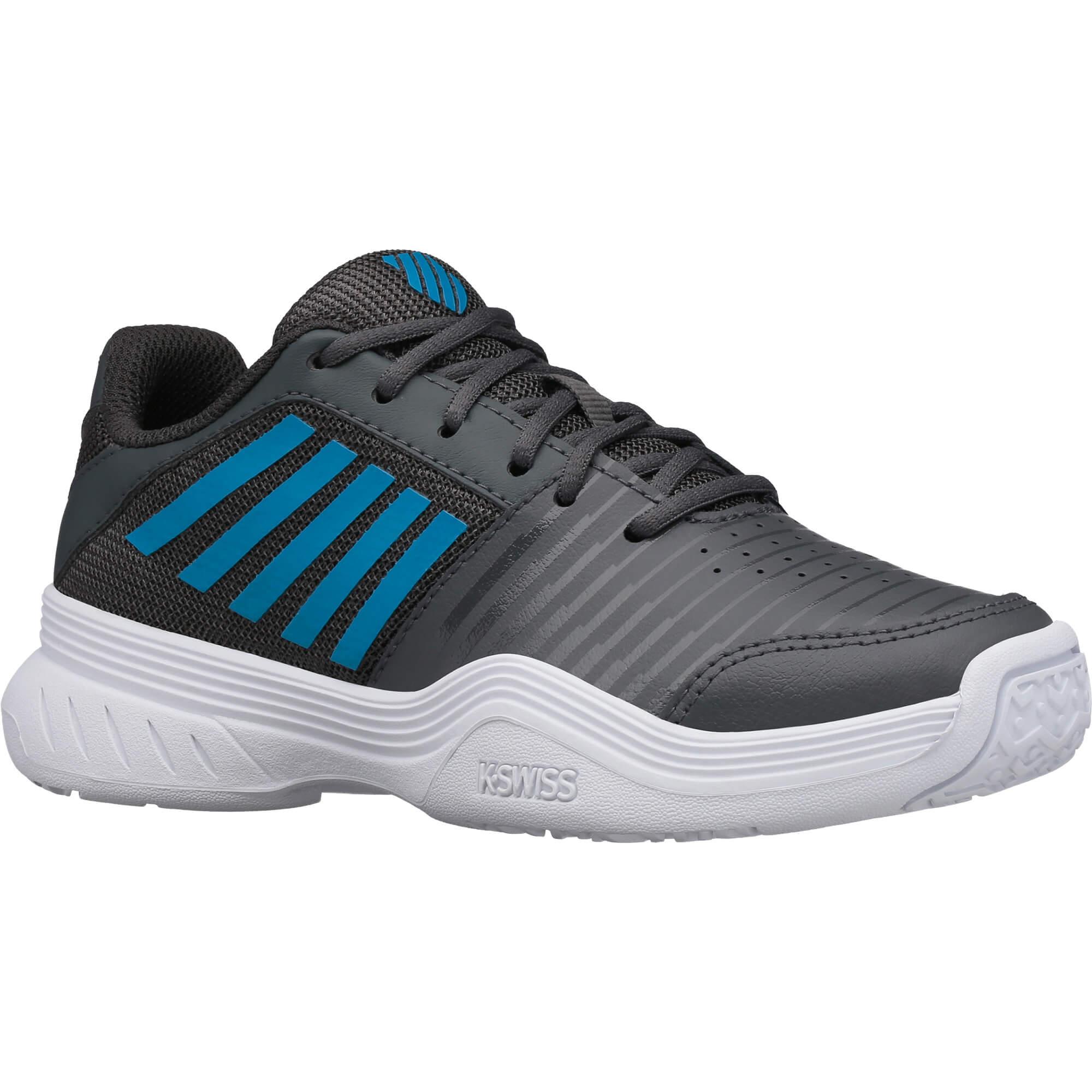 KSwiss Kids Court Express Omni Tennis Shoes Dark Shadow/Blue