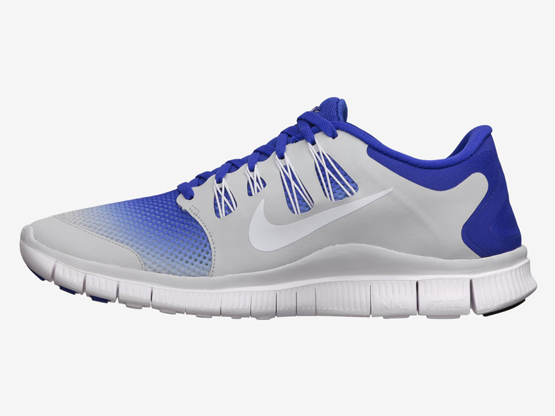 Nike Mens Free 5.0+ Breathe Running Shoes Hyper Blue/White/Platinum