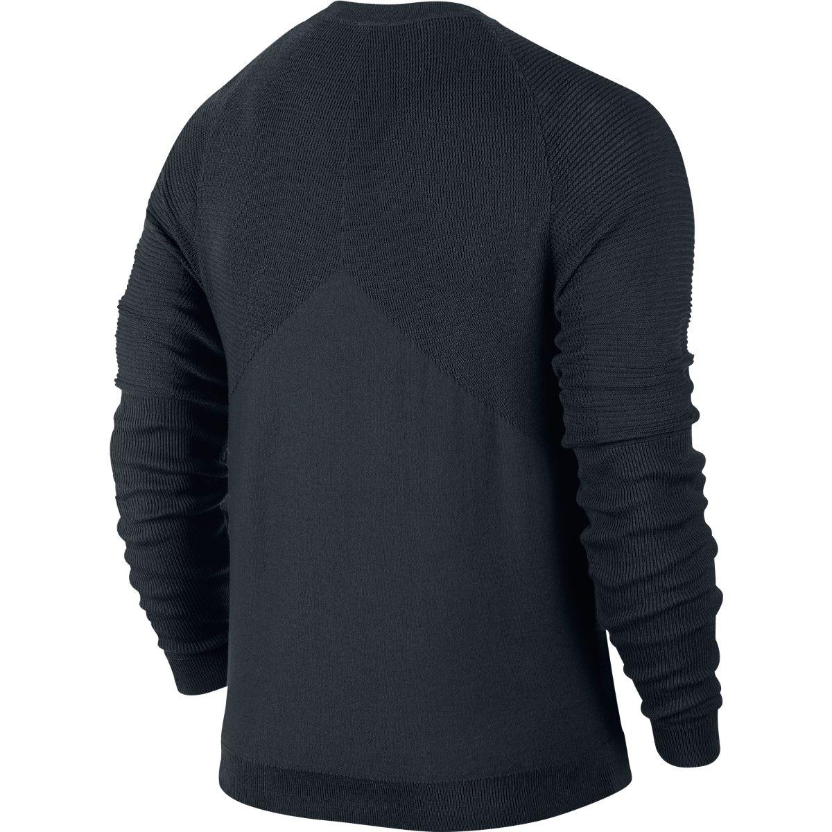 Nike Mens Long Sleeve Sweater - Black/Cool Grey - Tennisnuts.com