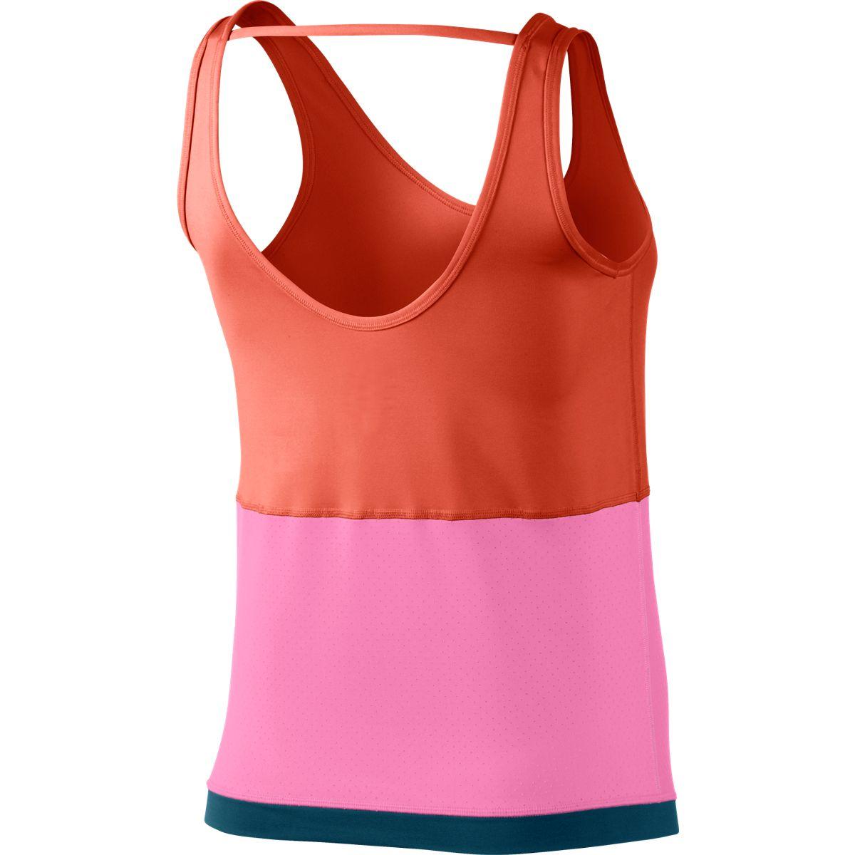nike womens novelty tank turf orange pink glow nike womens shirt size chart