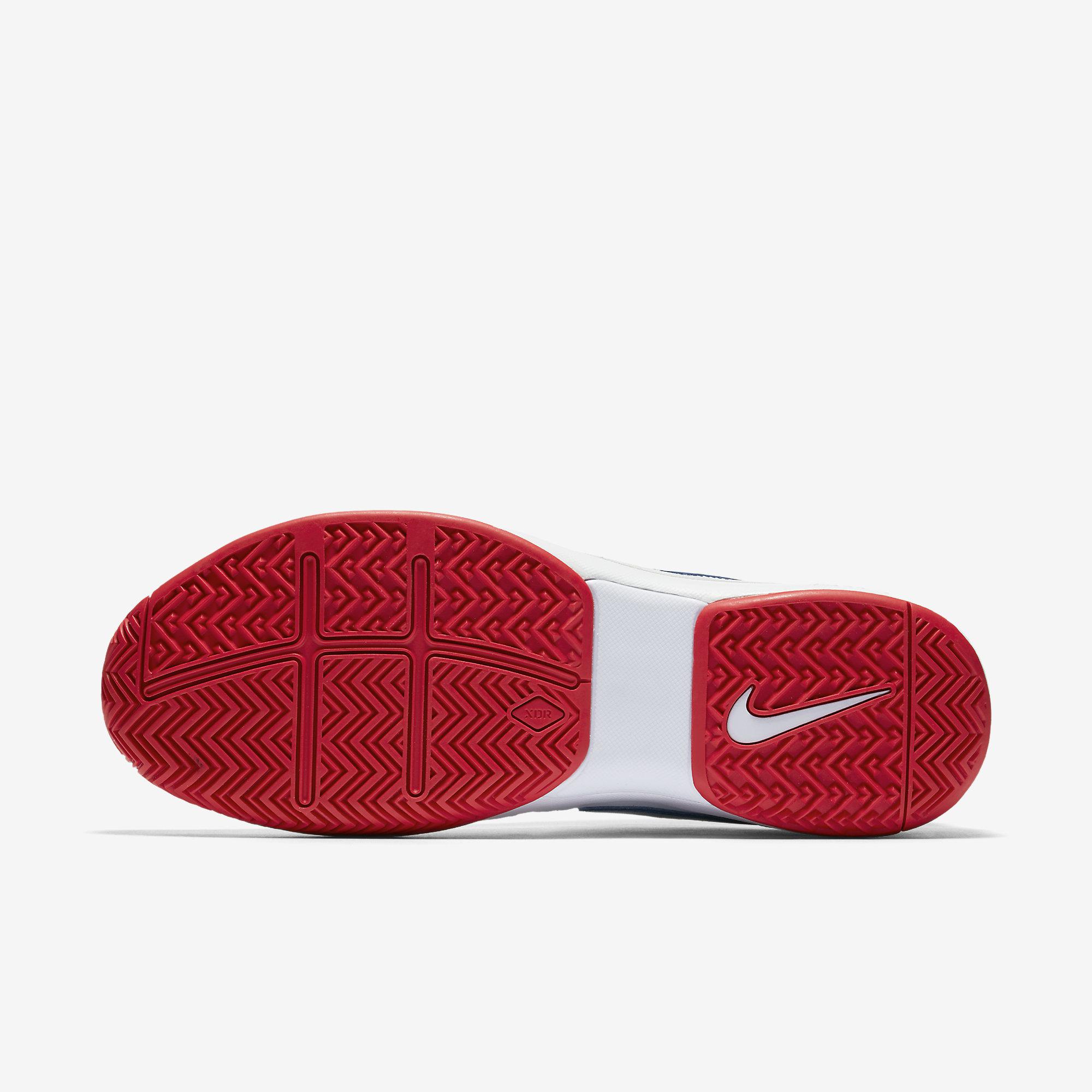 nike blue white and red shoes