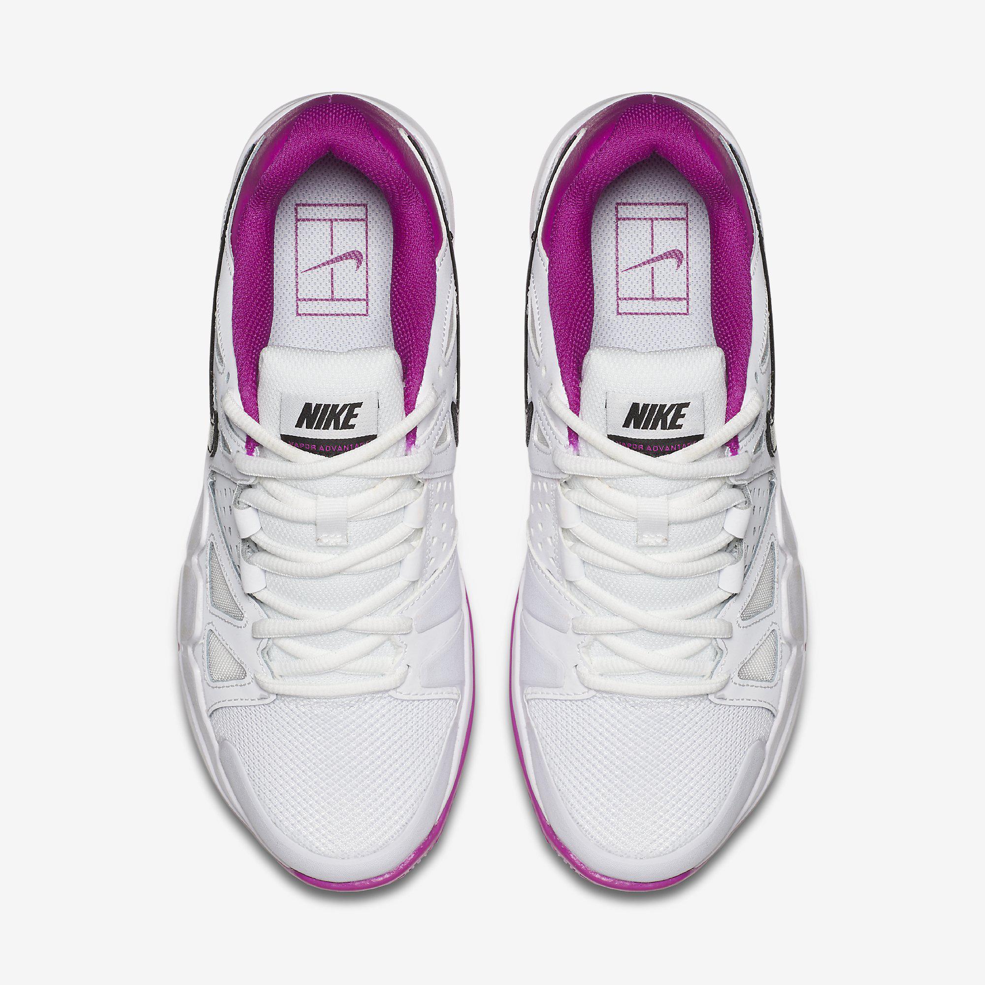 Nike Womens Air Vapor Advantage Tennis Shoes White/Violet