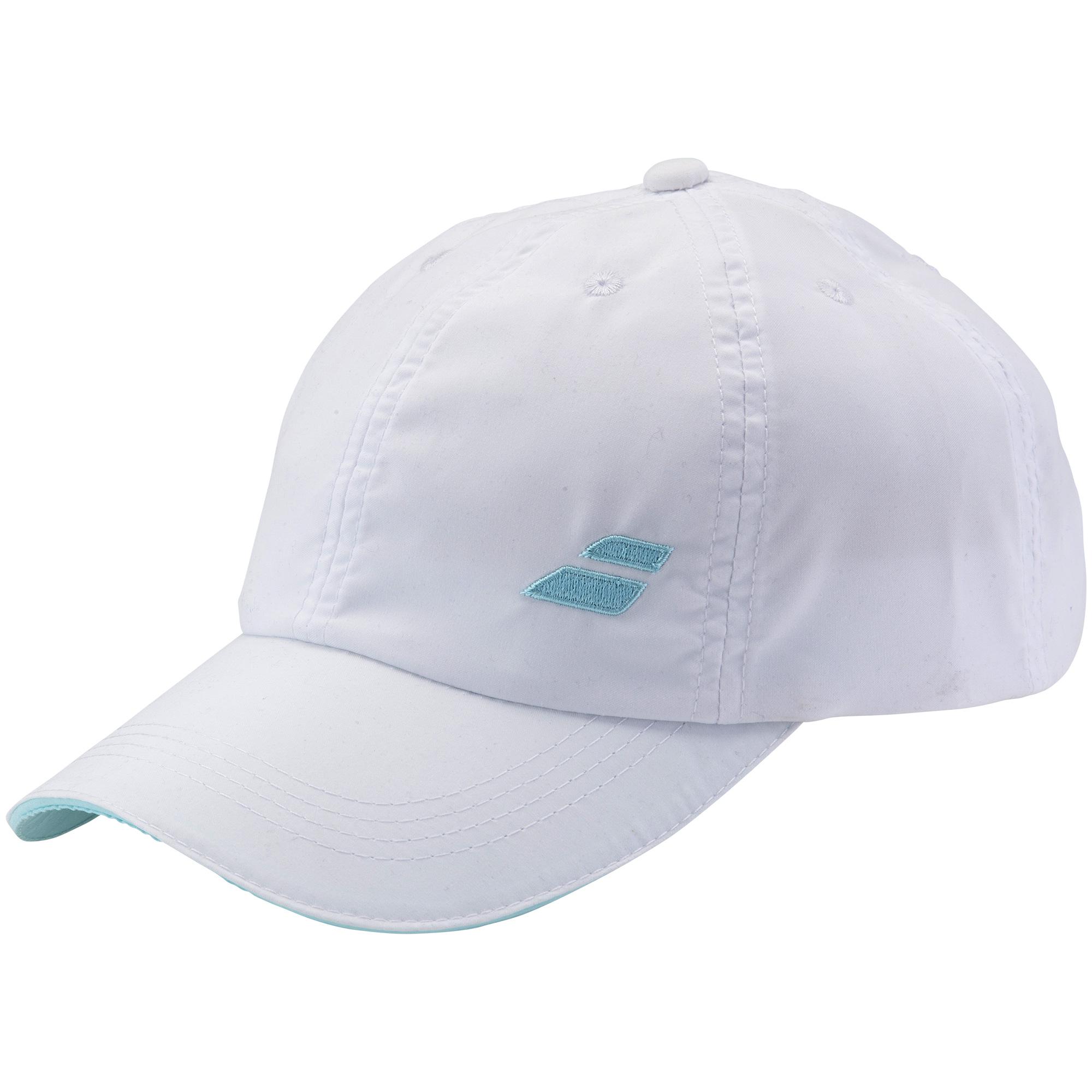  Babolat Adult Basic Logo Cap White Light Blue 