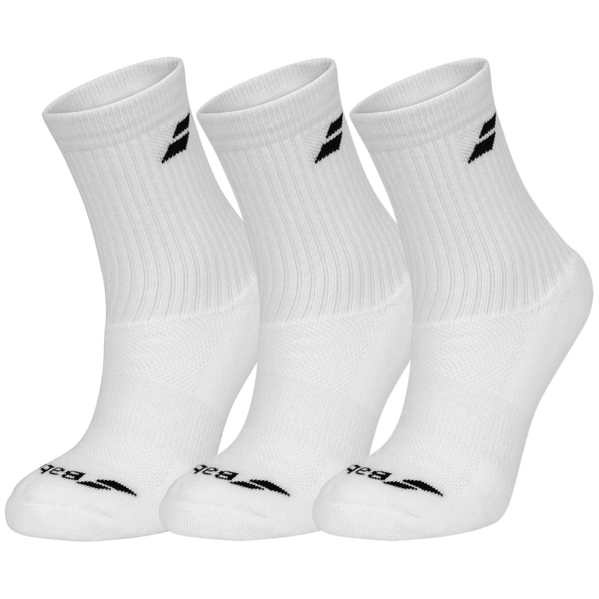 Babolat Basic Socks (3 Pairs) - White - Tennisnuts.com