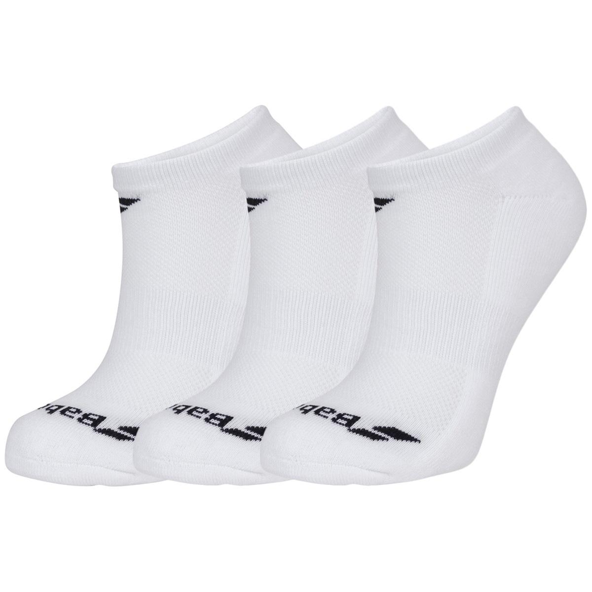 Babolat Invisible Socks (3 Pairs) - White - Tennisnuts.com
