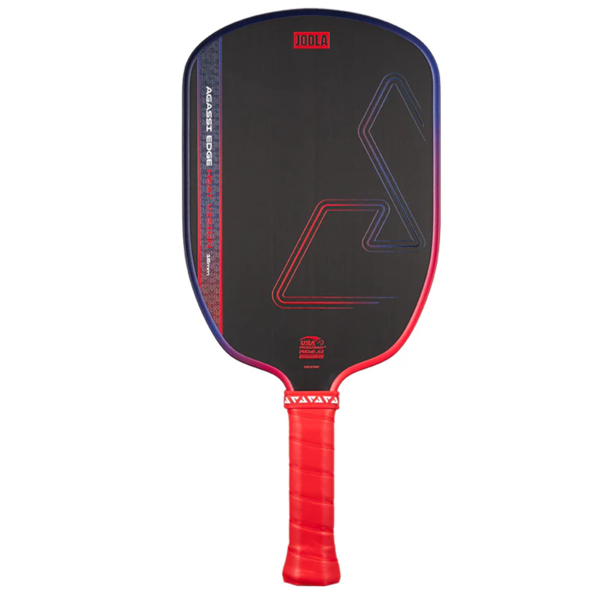 JOOLA Agassi Edge Heat Vision 16MM Pickleball Paddle- Ignite Blaze Red