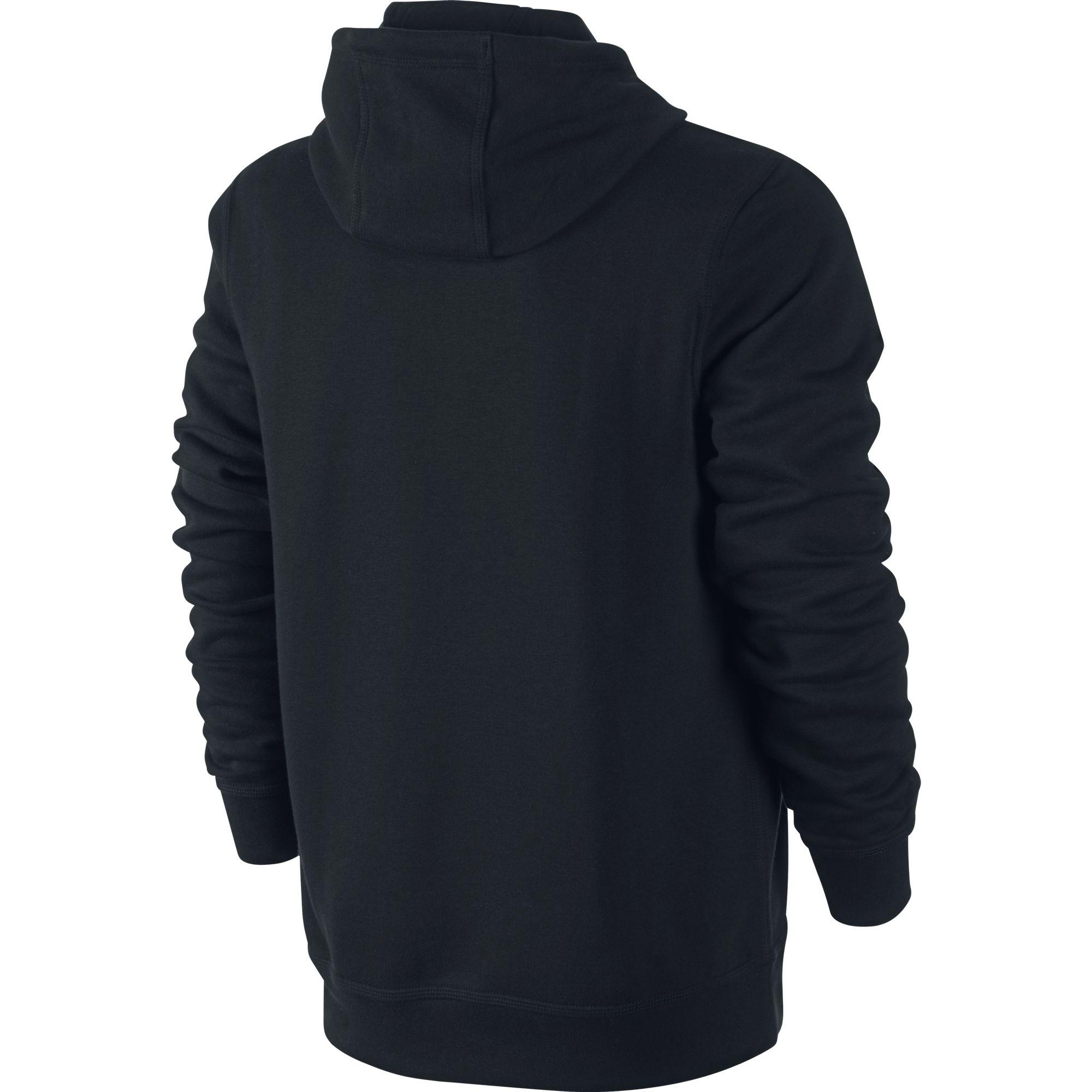 black nike swoosh hoodie