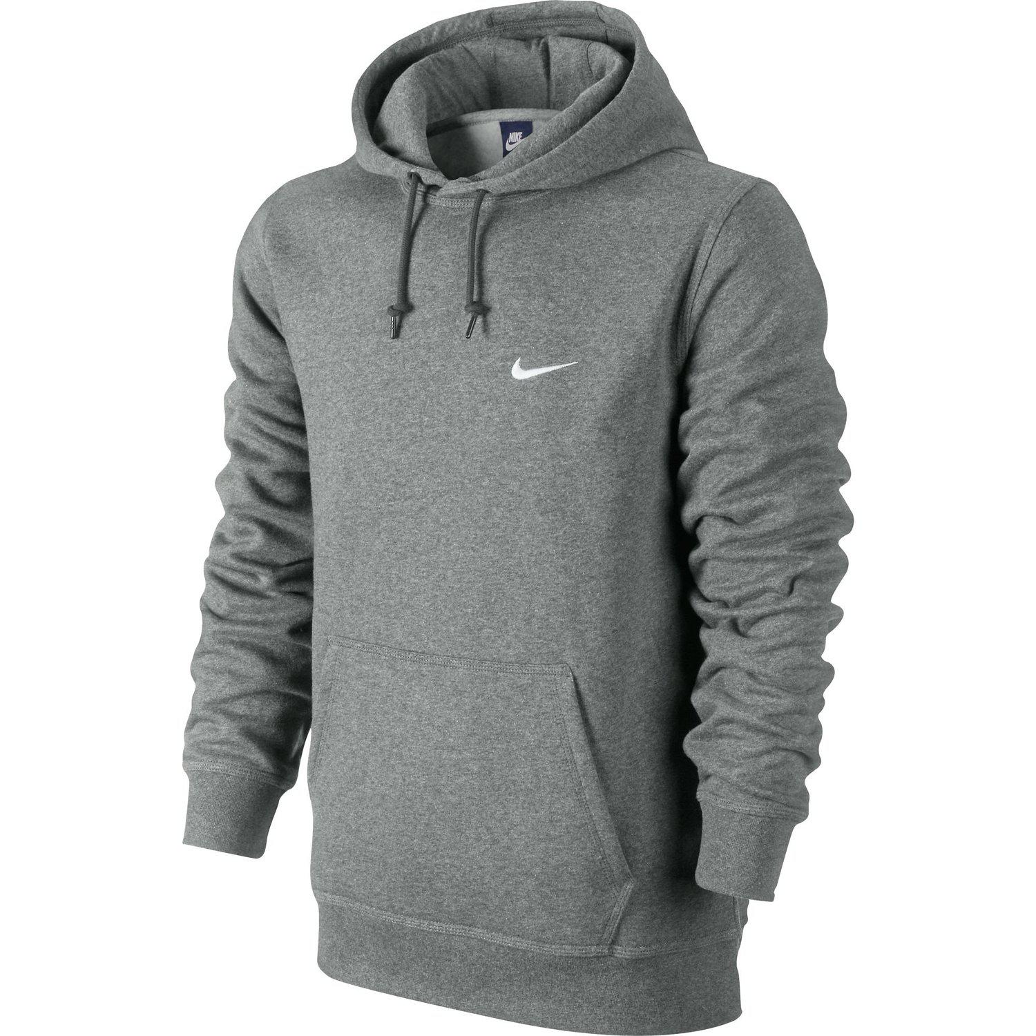 Nike Mens Club Swoosh Hoodie - Grey - Tennisnuts.com