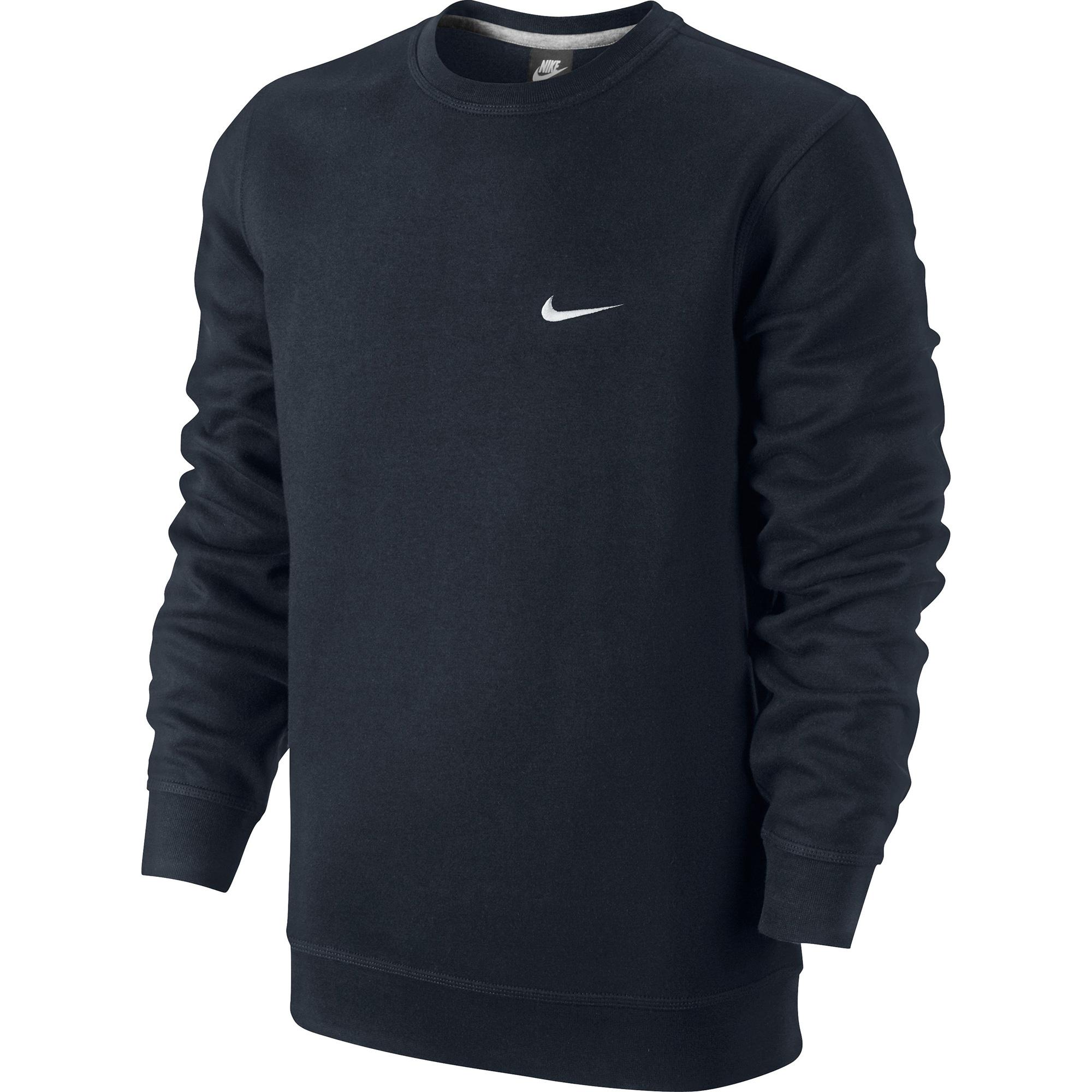 Nike Mens Club Swoosh Sweatshirt - Navy - Tennisnuts.com
