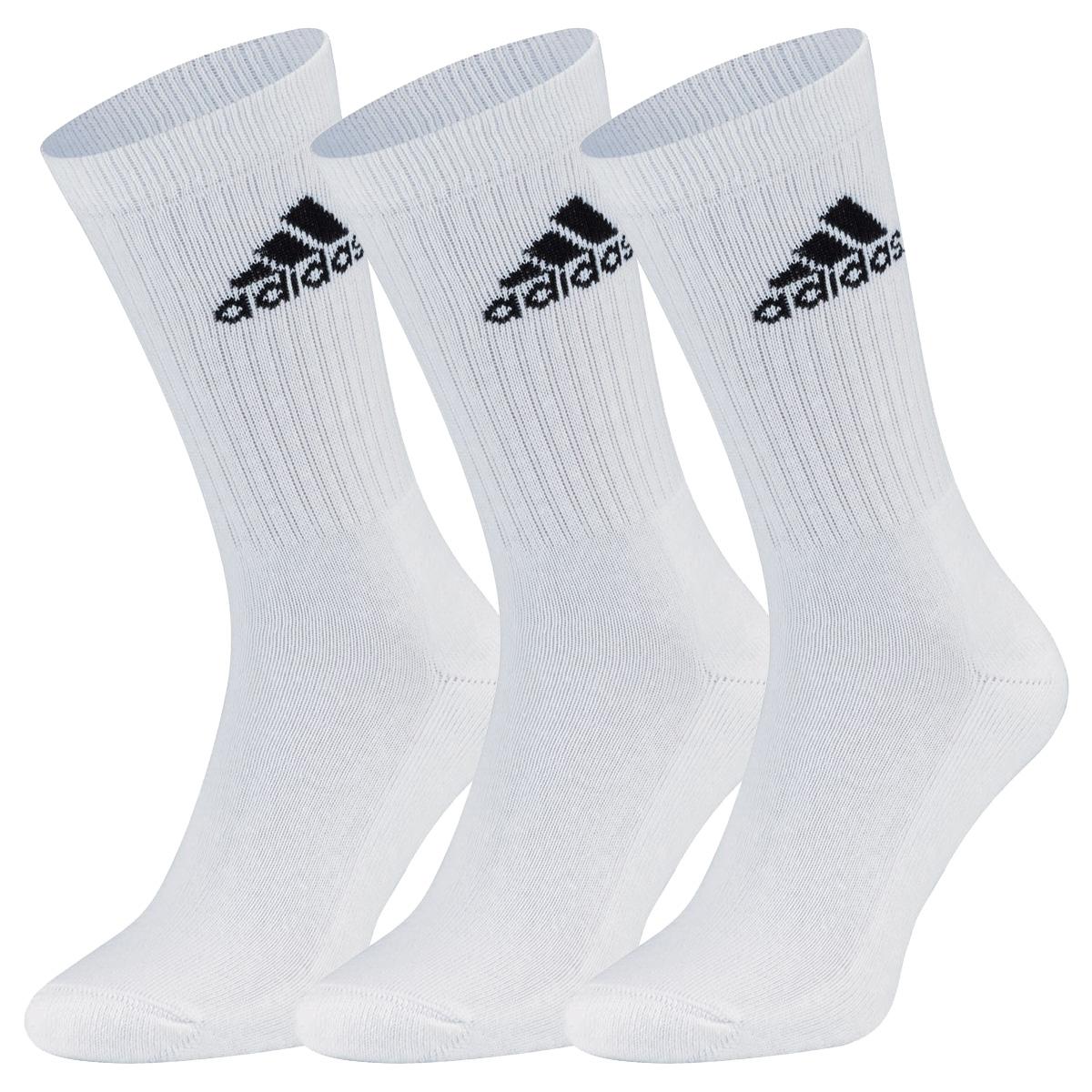 Adidas Adicrew Tennis Socks (3 Pairs) - White - Tennisnuts.com