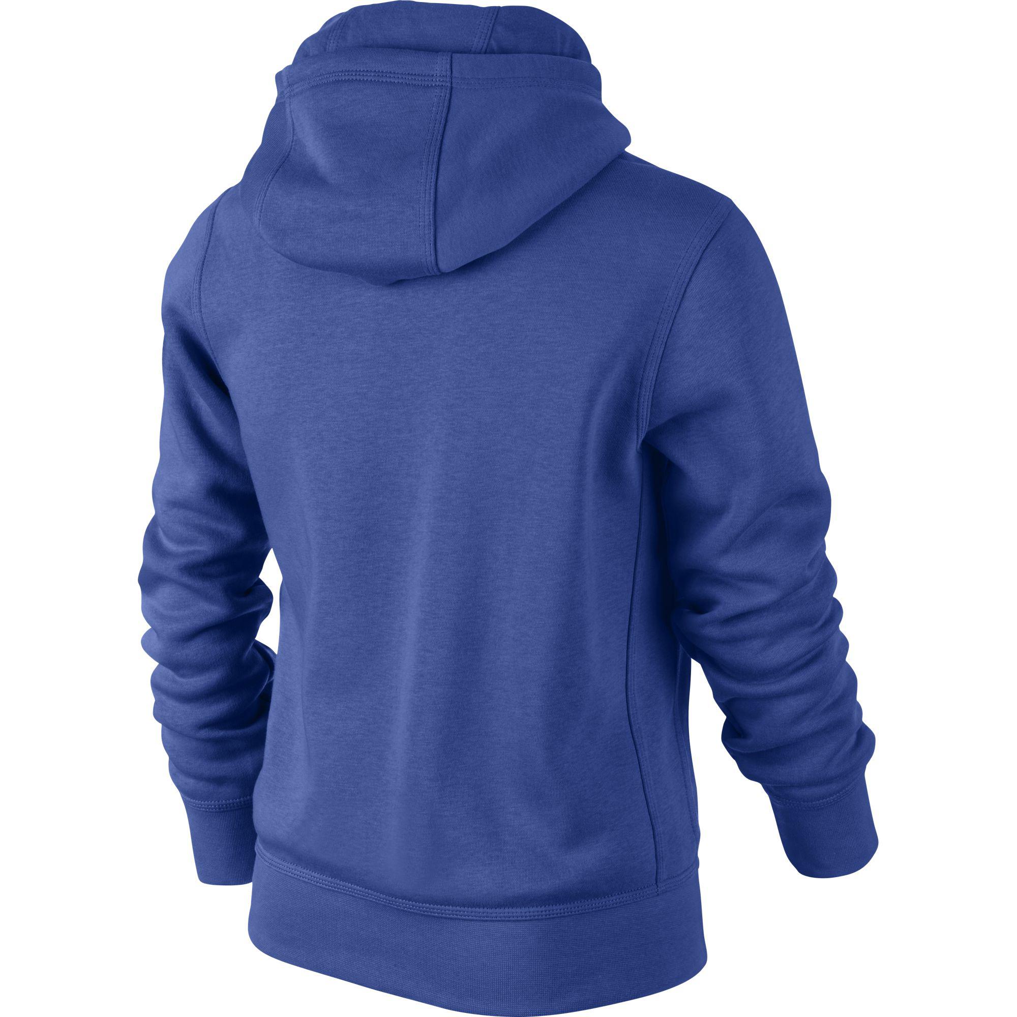 Nike Boys YA76 Brushed Fleece Full-Zip Hoodie - Game Royal Blue ...