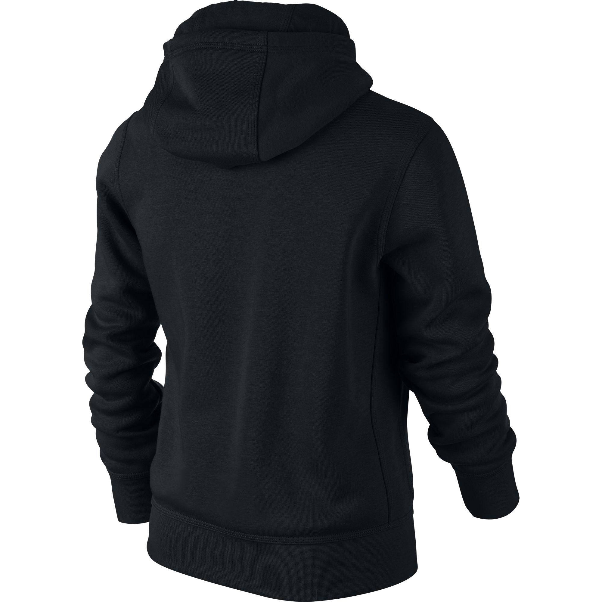 Nike Boys Brushed-Fleece Pullover Hoodie - Black - Tennisnuts.com