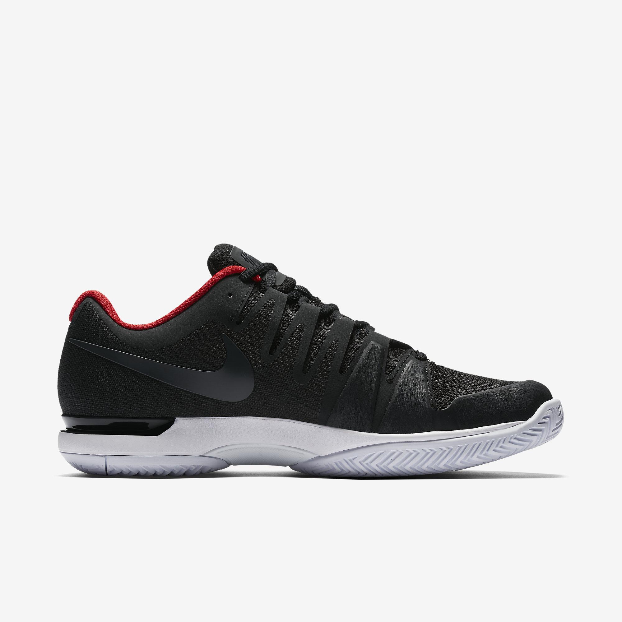 red and black nike tennis shoes
