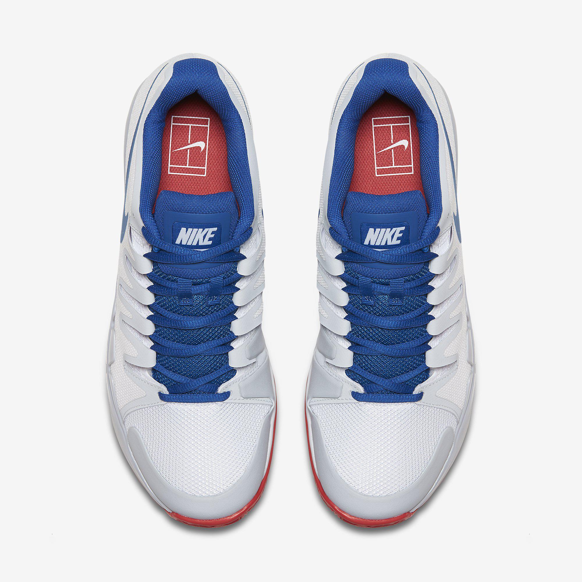 Nike Mens Zoom Vapor 9.5 Tour Tennis Shoes - White/Blue/Red ...