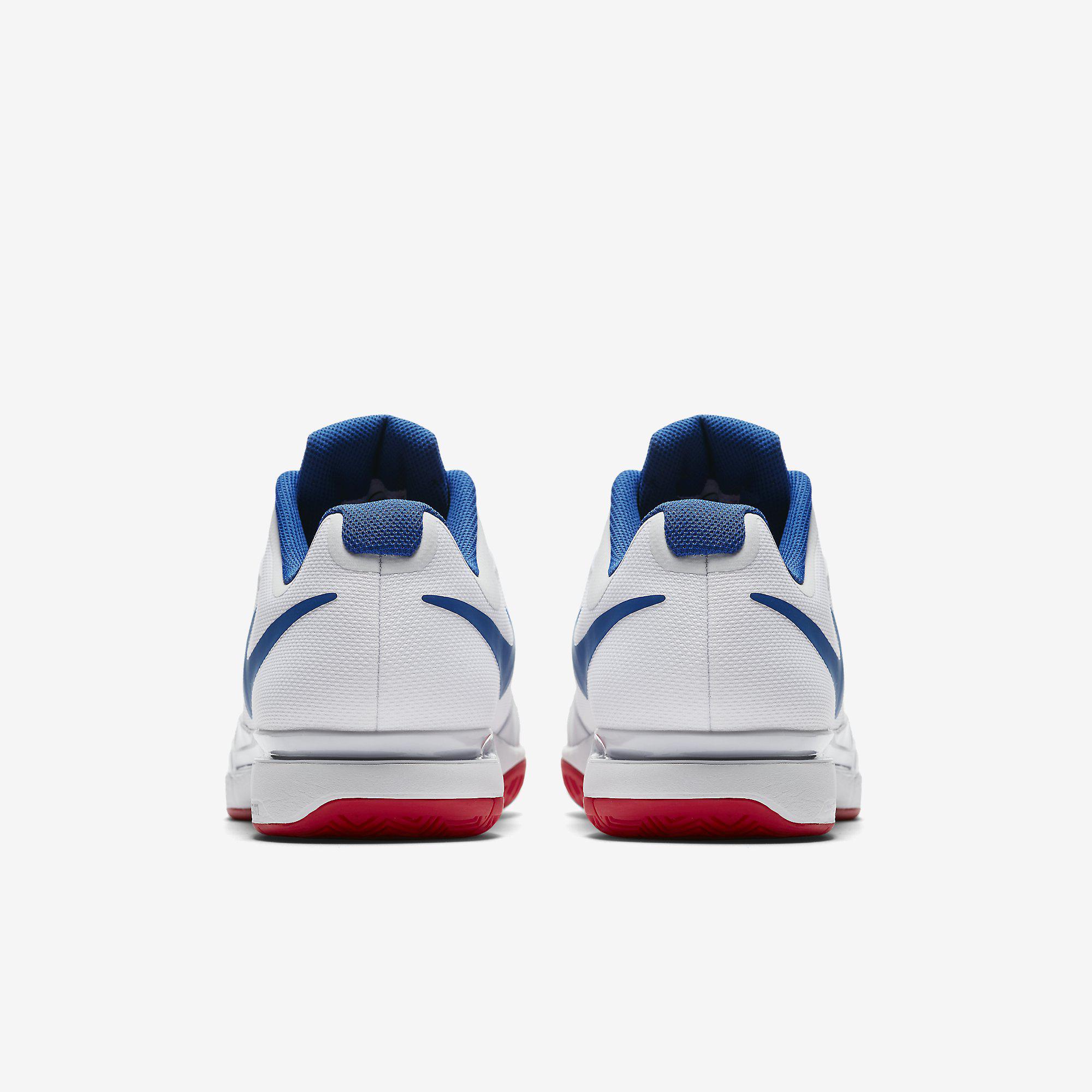 nike red white and blue tennis shoes