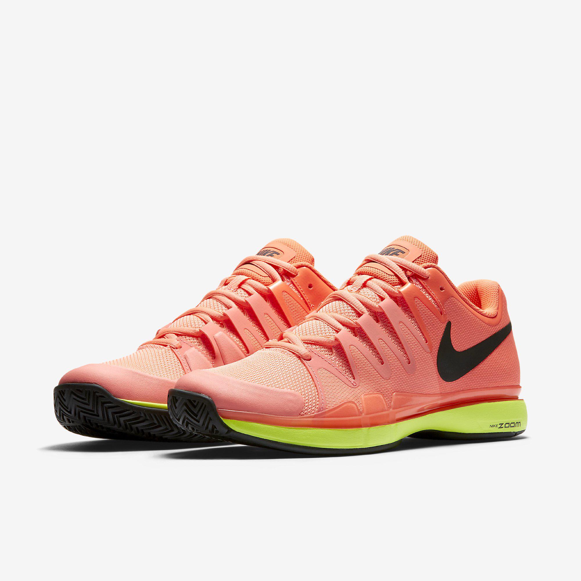 Nike Mens Zoom Vapor 9.5 Tour Tennis Shoes - Lava Glow/Hyper Orange ...