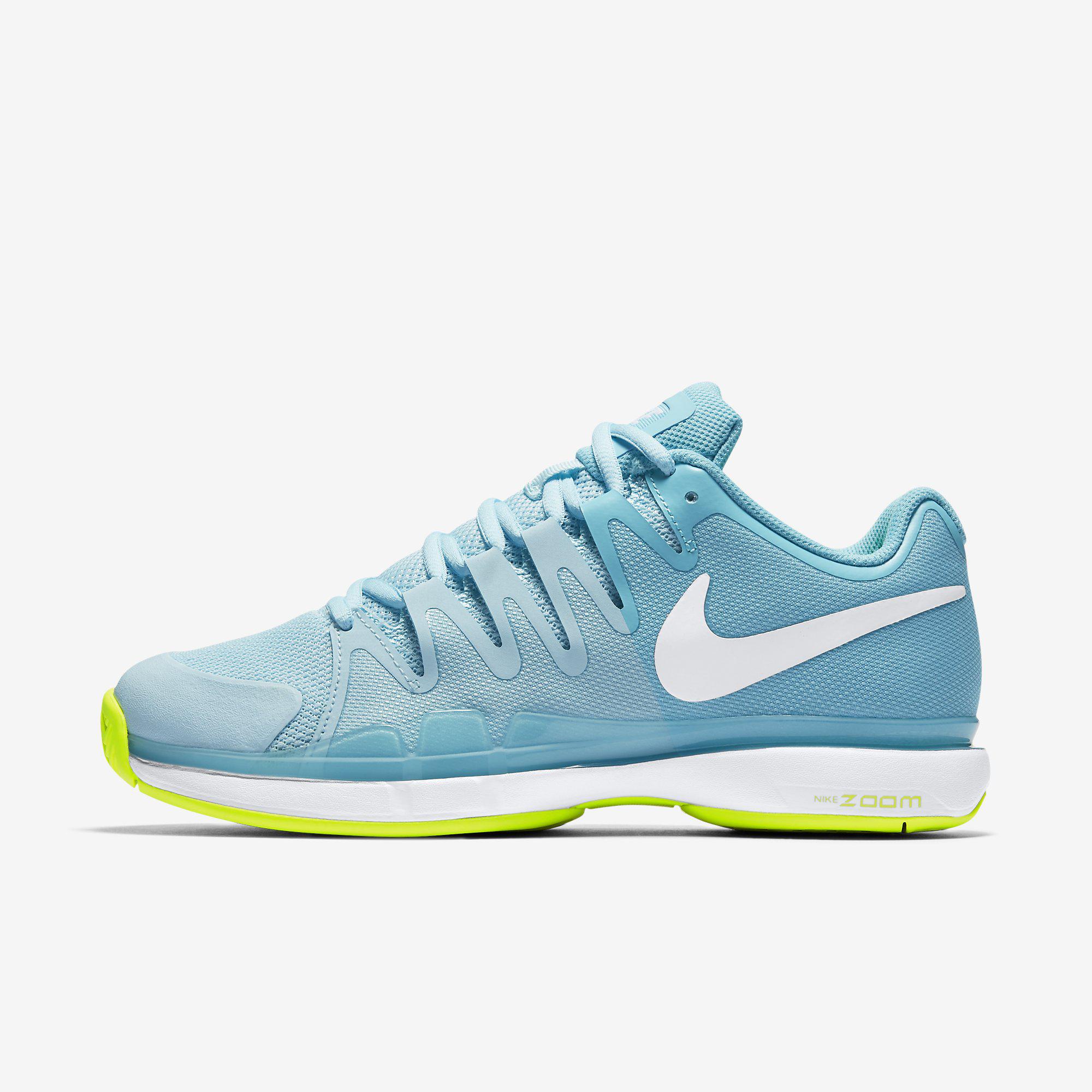 Nike Womens Zoom Vapor 9.5 Tennis Shoes - Blue/Volt - Tennisnuts.com